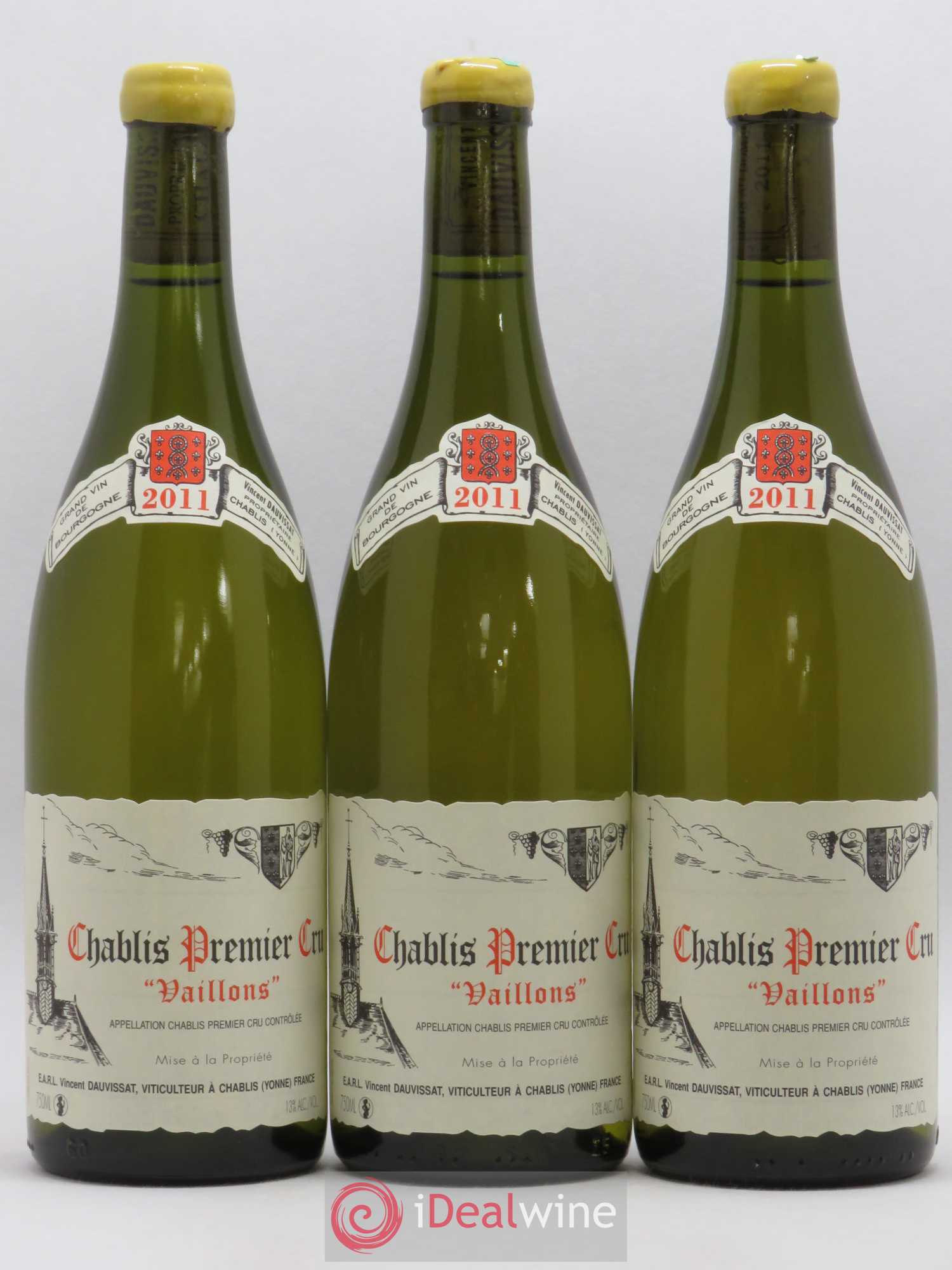 Chablis 1er Cru Vaillons Vincent Dauvissat (Domaine) 2011 - Lot de 3 bouteilles - 0