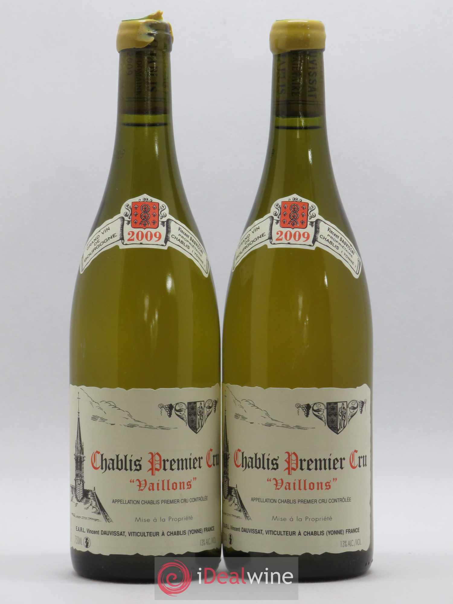 Chablis 1er Cru Vaillons Vincent Dauvissat (Domaine) 2009 - Lot de 2 bouteilles - 0