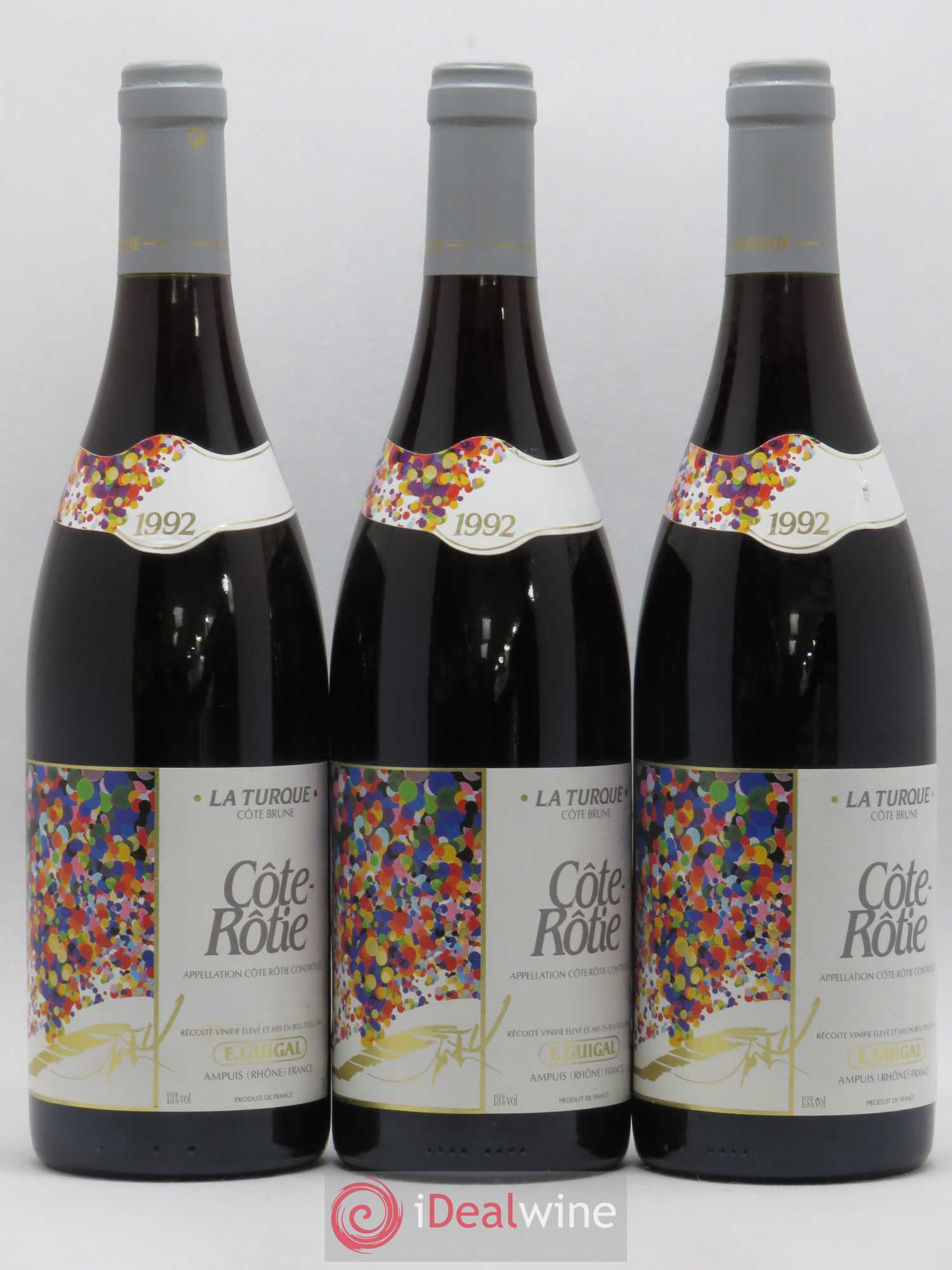 Côte-Rôtie La Turque Guigal 1992 - Lot de 3 bouteilles - 0