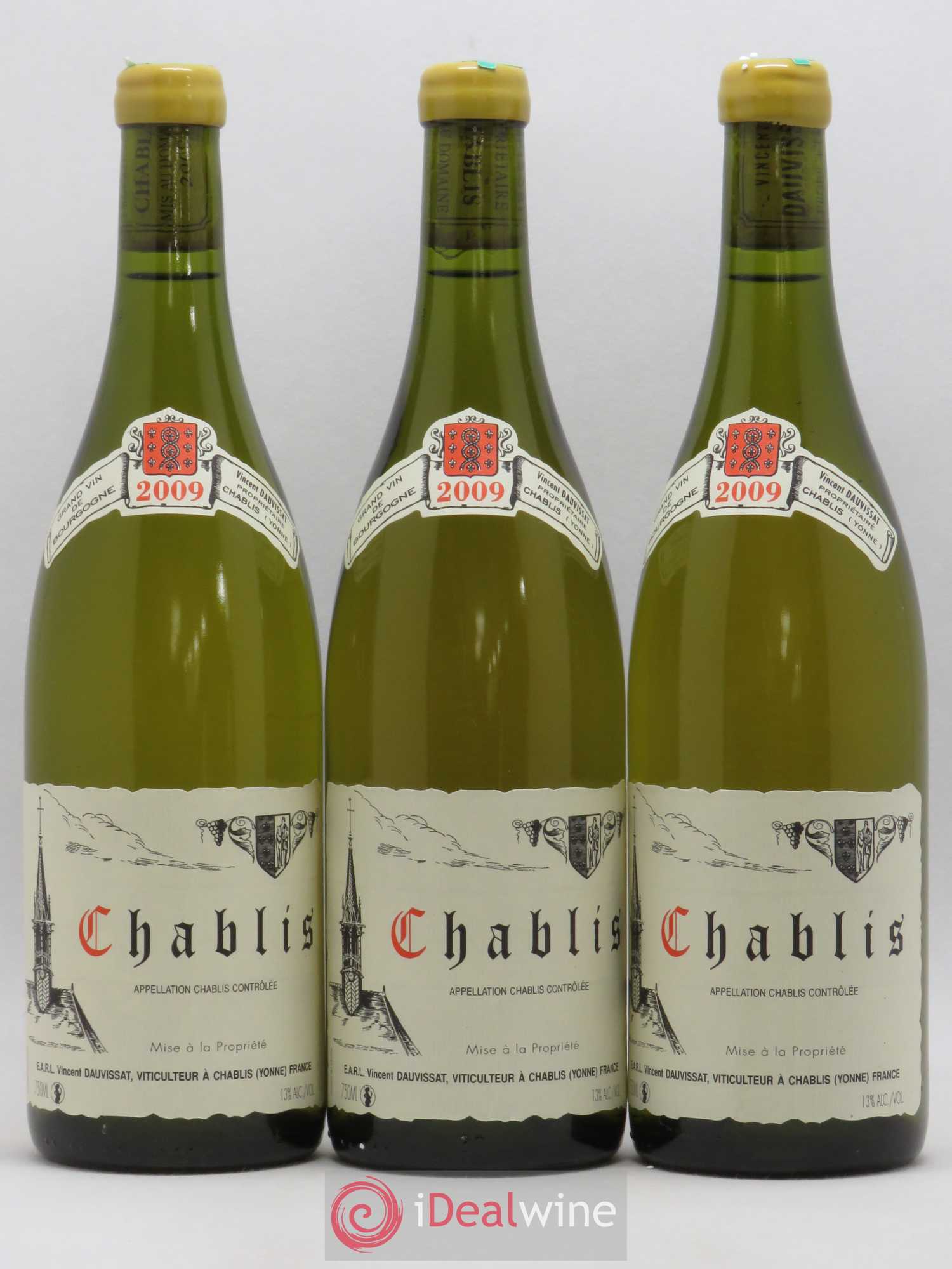 Chablis Vincent Dauvissat (Domaine) 2009 - Lot de 3 bouteilles - 0
