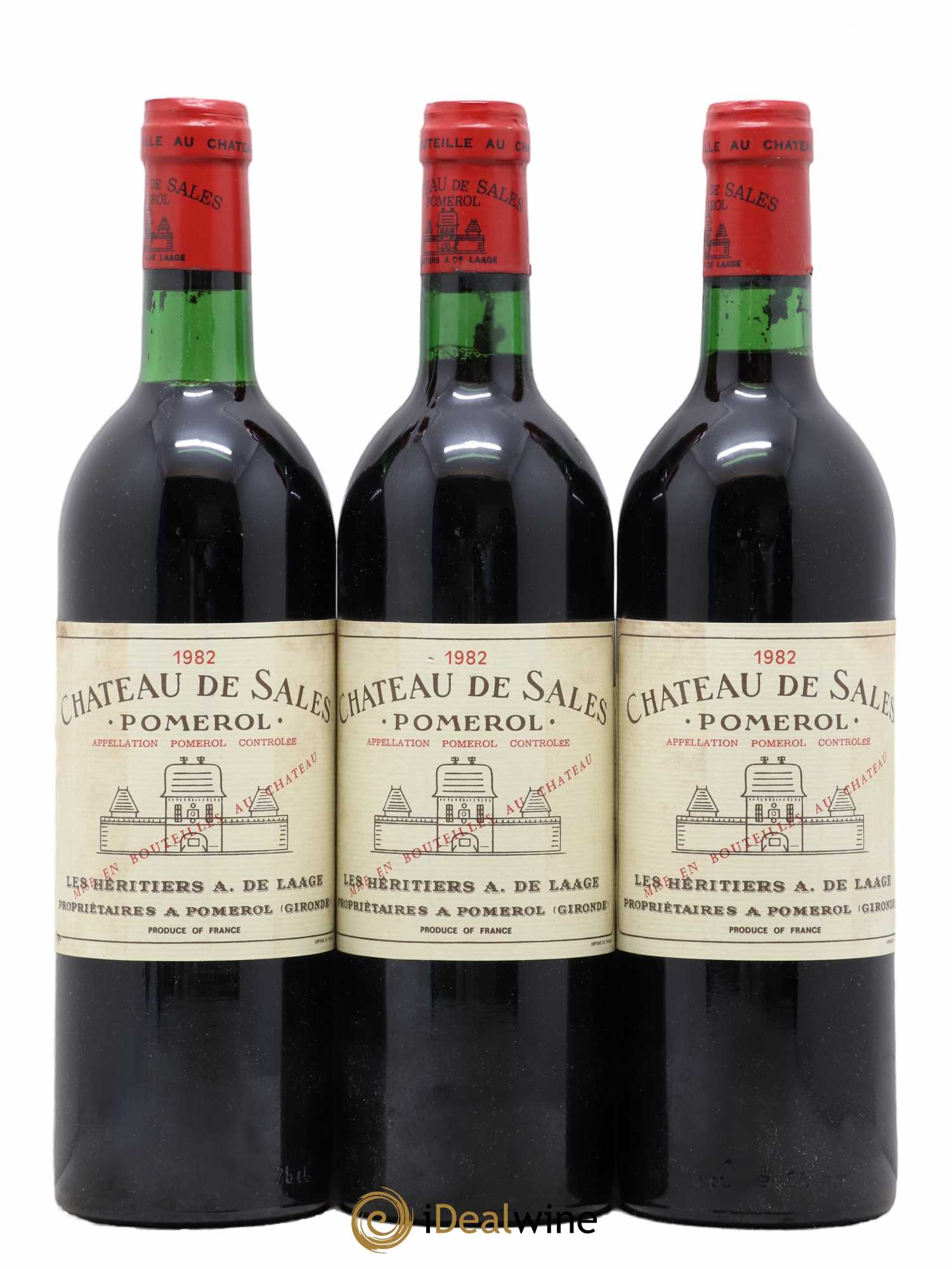 Château de Sales 1982 - Lot de 3 bouteilles - 0