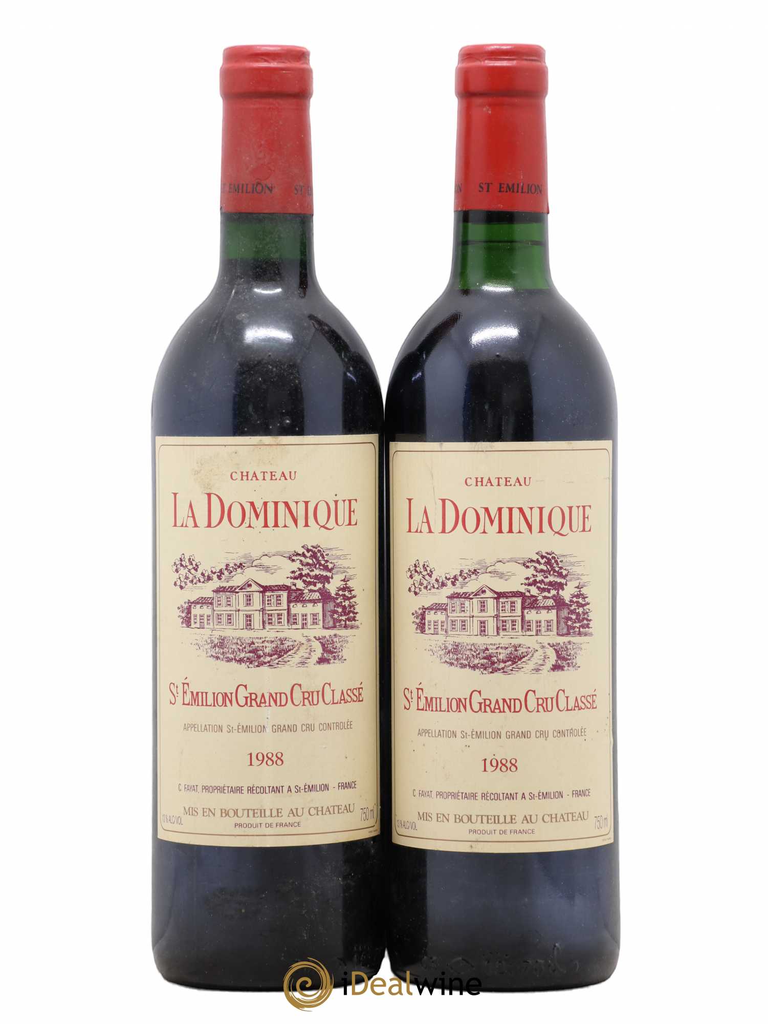 Château la Dominique Grand Cru Classé 1988 - Lot de 2 bouteilles - 0