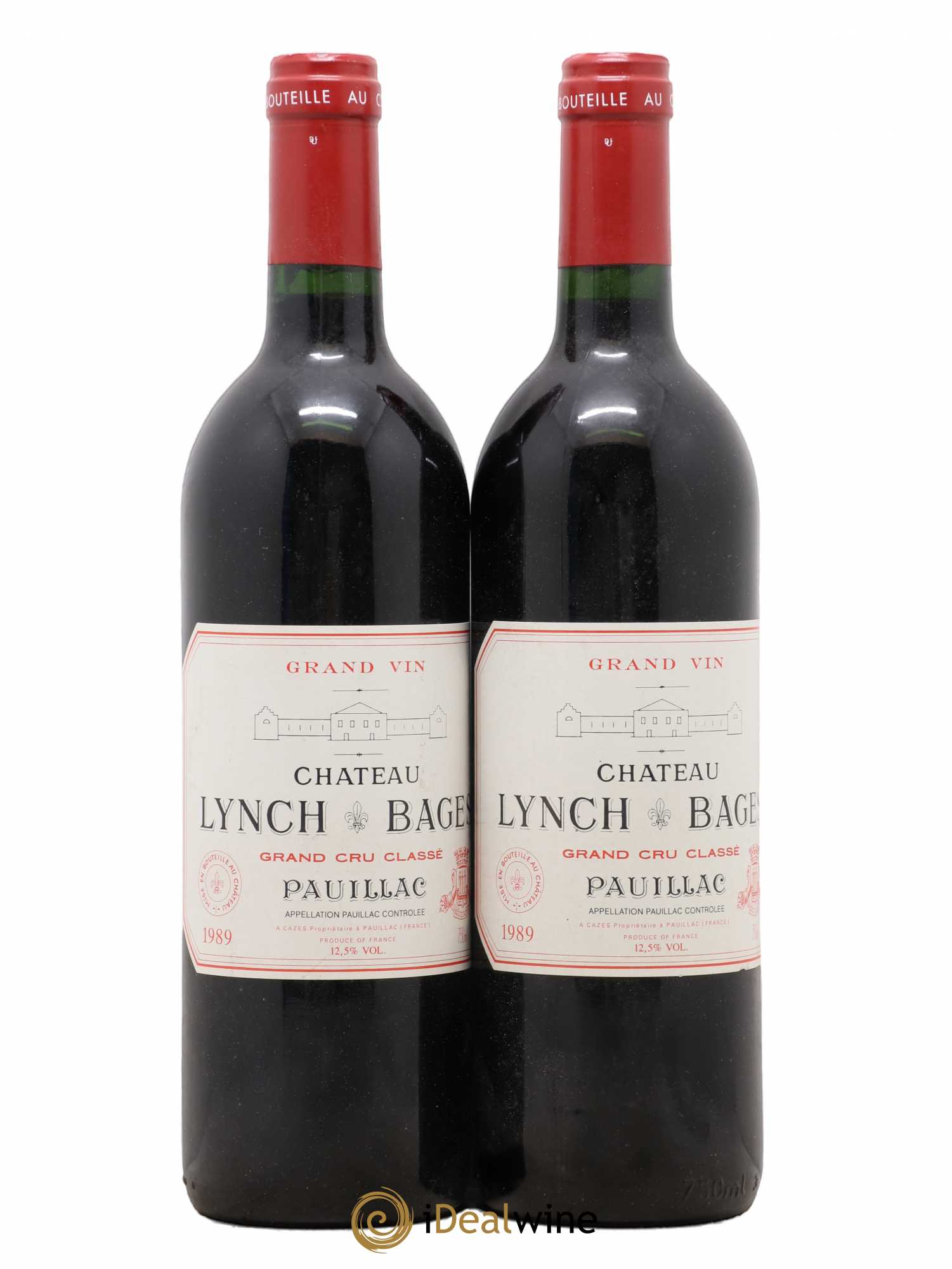 Château Lynch Bages 5ème Grand Cru Classé 1989 - Lot de 2 bouteilles - 0