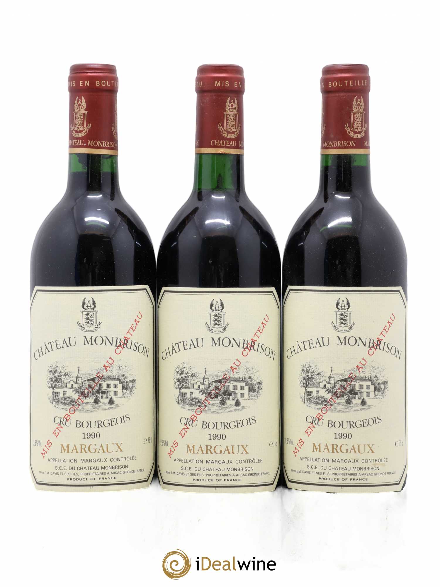 Château Monbrison 1990 - Posten von 3 Flaschen - 0
