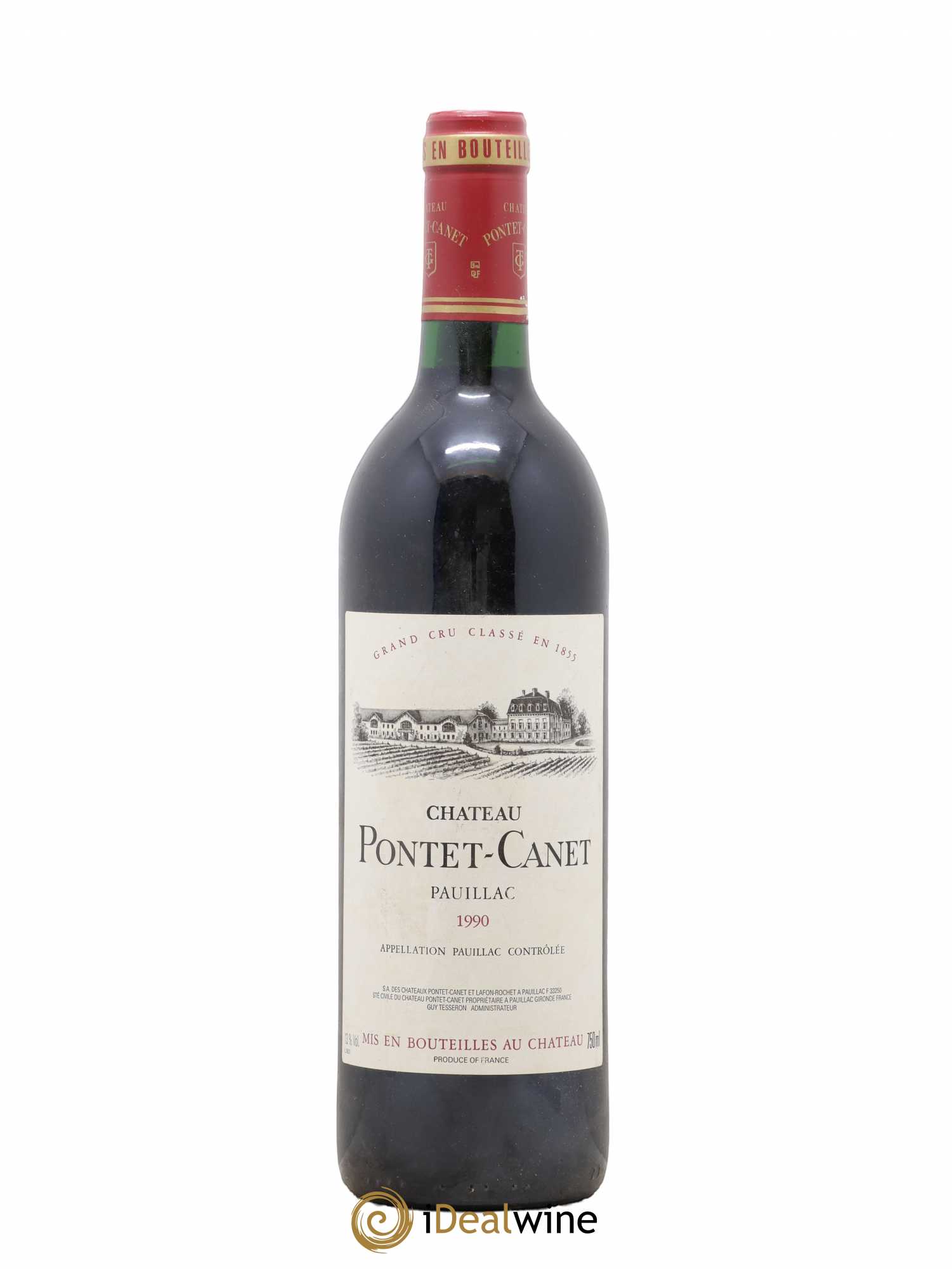 Château Pontet Canet 5ème Grand Cru Classé 1990 - Lot de 1 bouteille - 0
