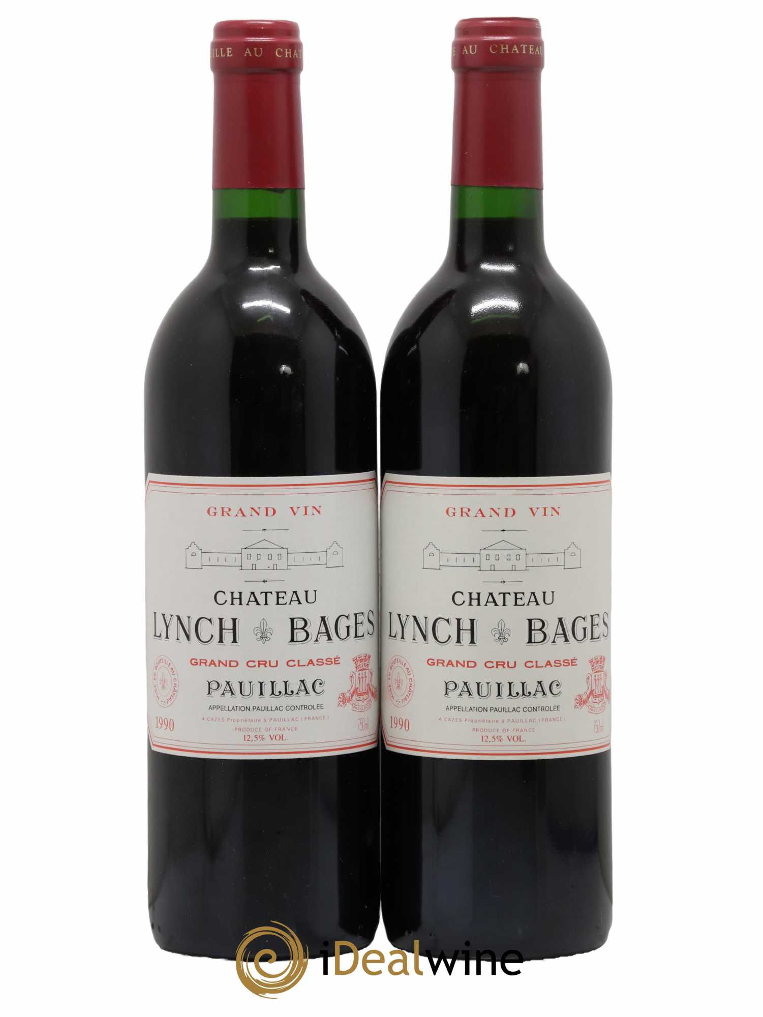 Château Lynch Bages 5ème Grand Cru Classé 1990 - Lot de 2 bouteilles - 0