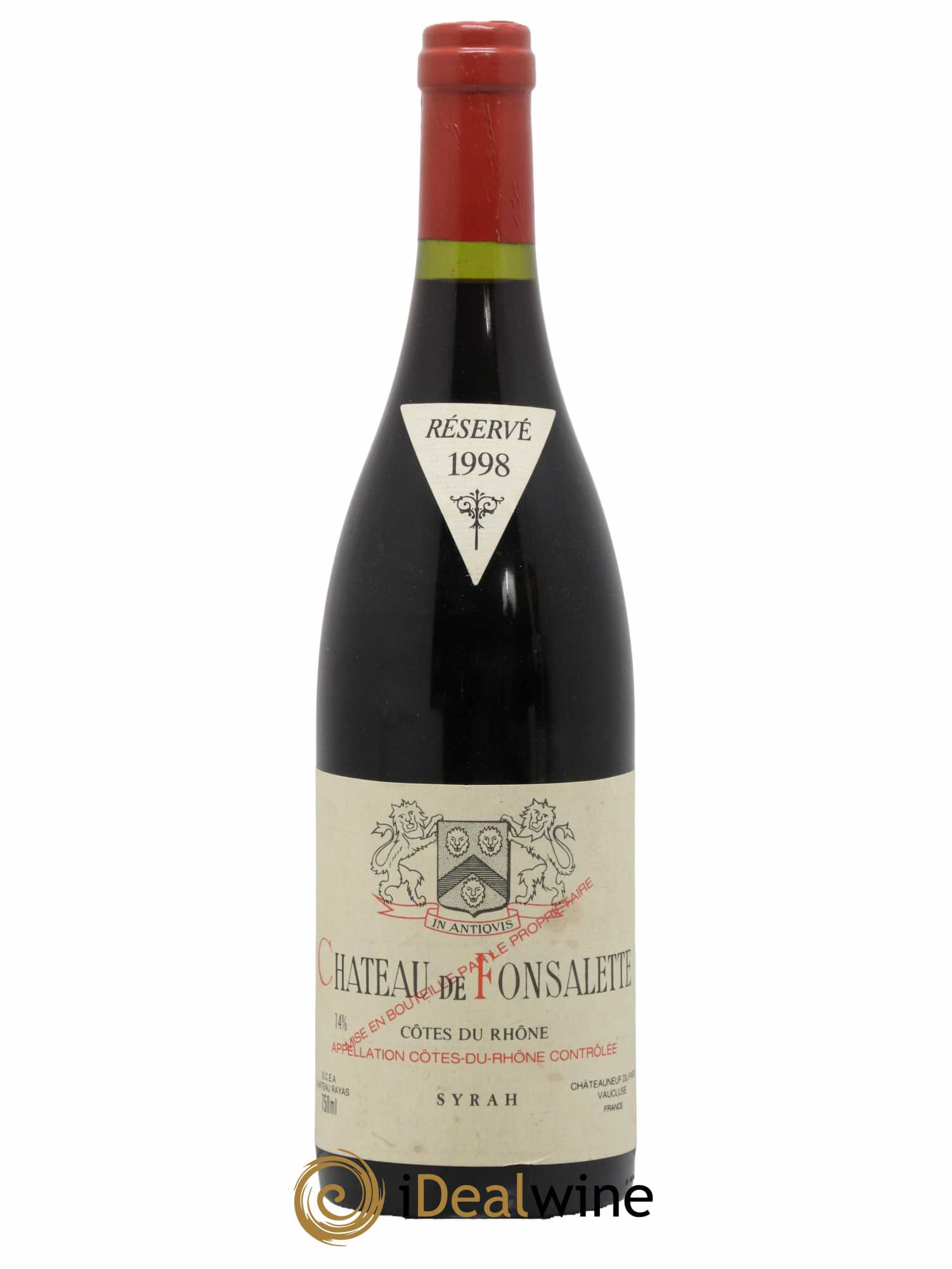 Côtes-du-Rhône Cuvée Syrah Château de Fonsalette 1998 - Lot de 1 bouteille - 0