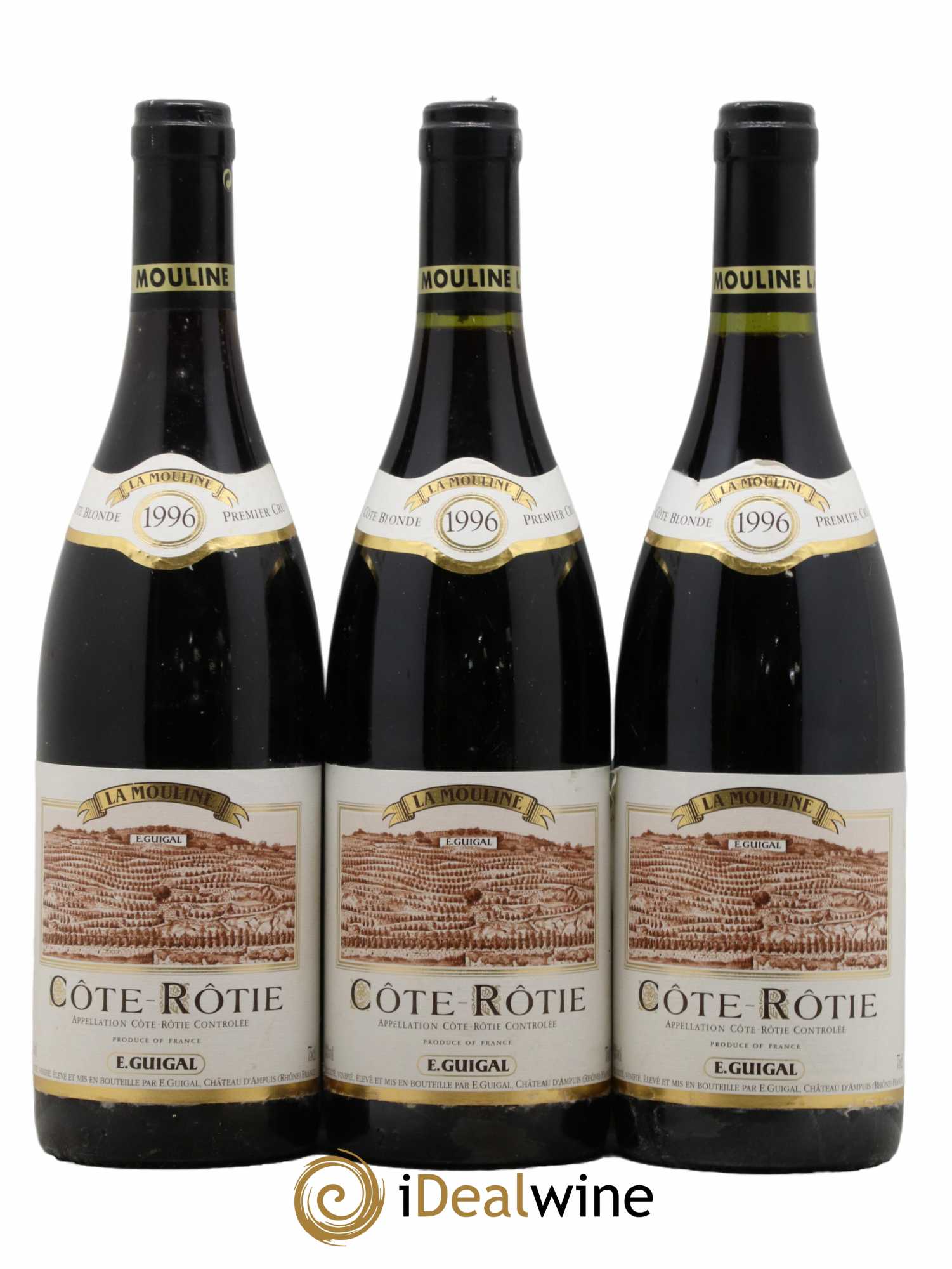Côte-Rôtie La Mouline Guigal 1996 - Lot de 3 bouteilles - 0