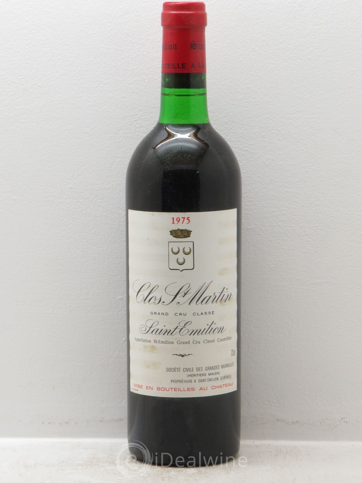 Clos Saint Martin Grand Cru Classé 1975 - Lot de 1 bouteille - 0