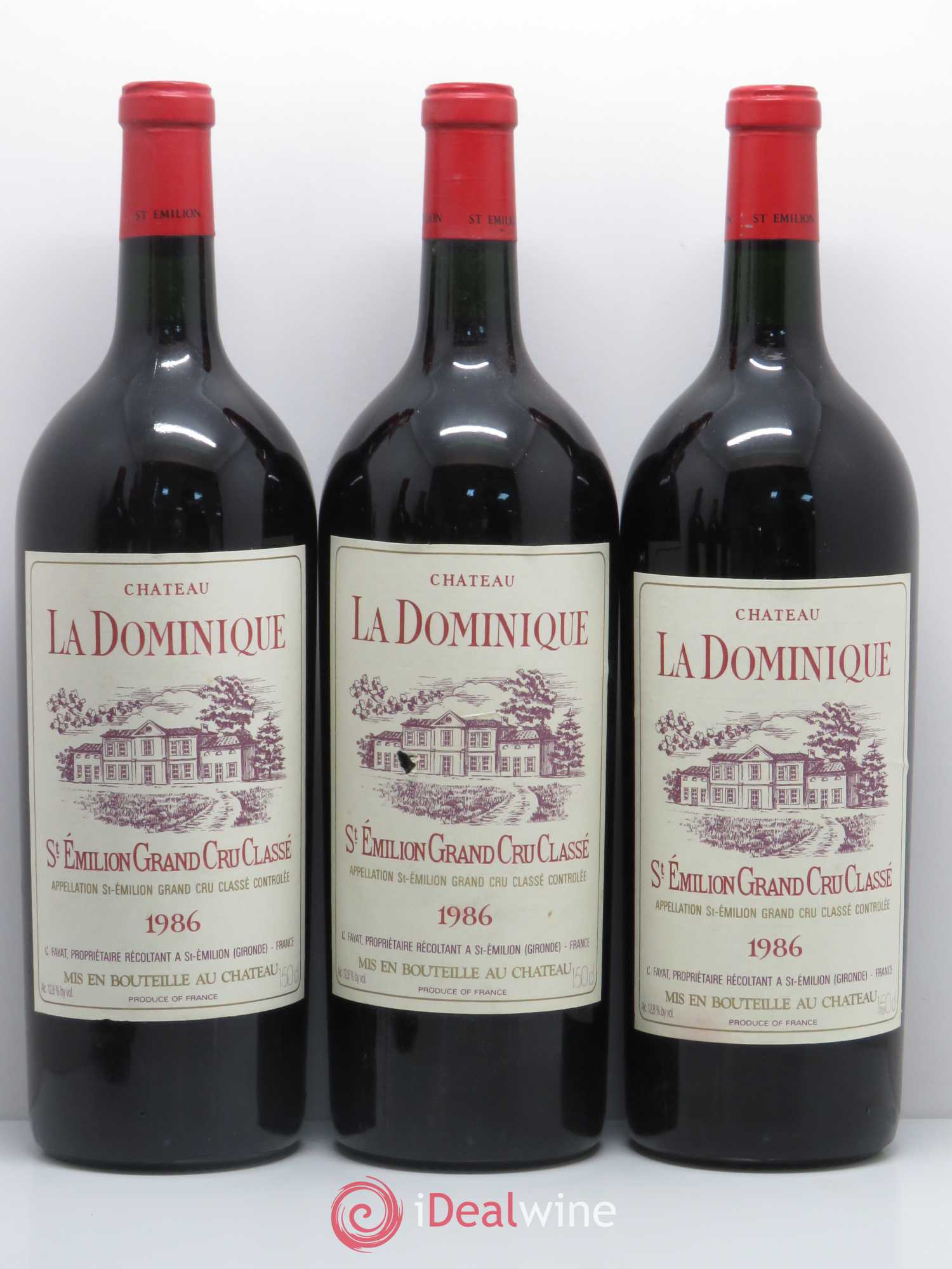 Château la Dominique Grand Cru Classé 1986 - Lot de 6 magnums - 1