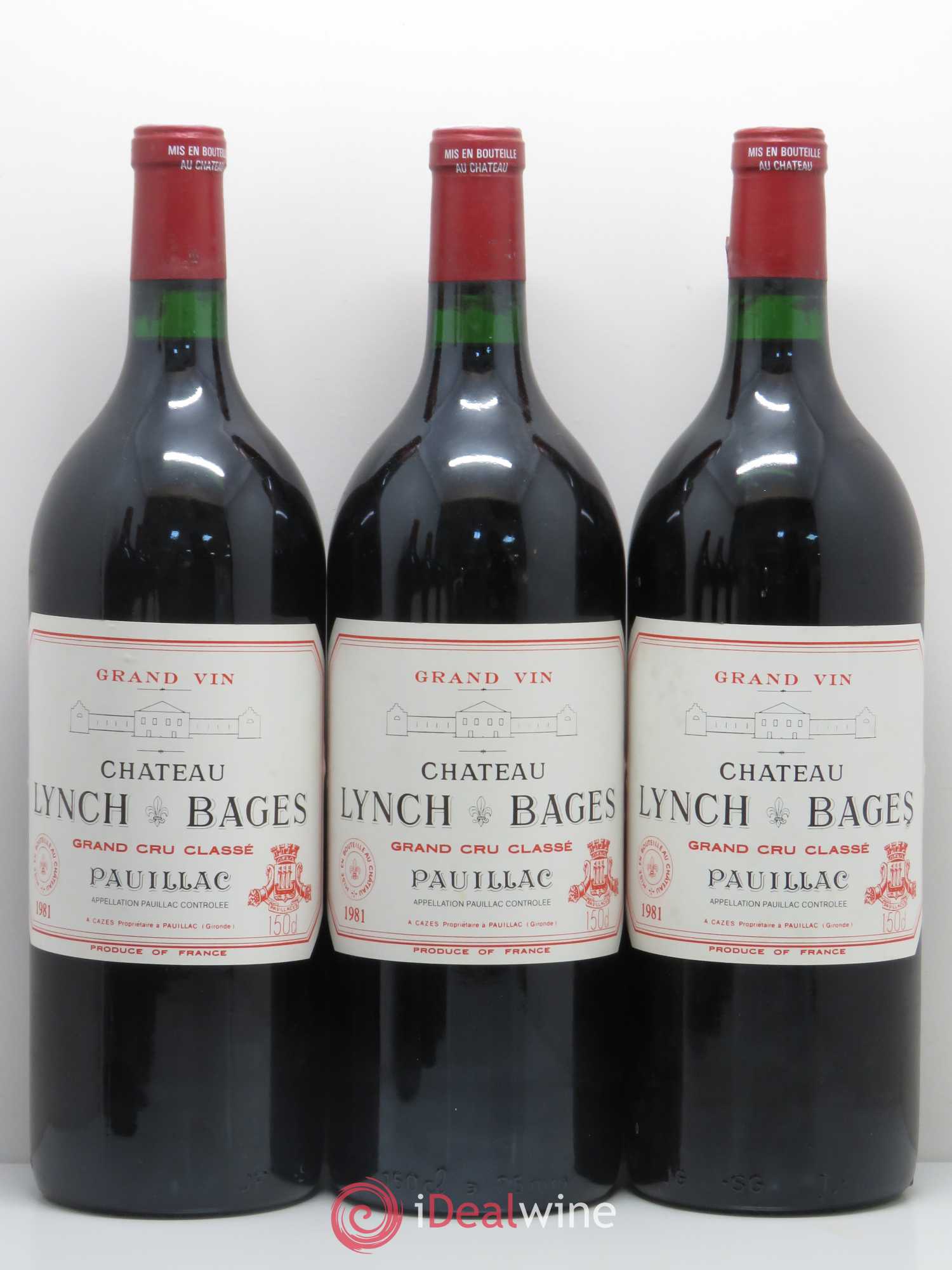 Château Lynch Bages 5ème Grand Cru Classé 1981 - Lot de 6 magnums - 1