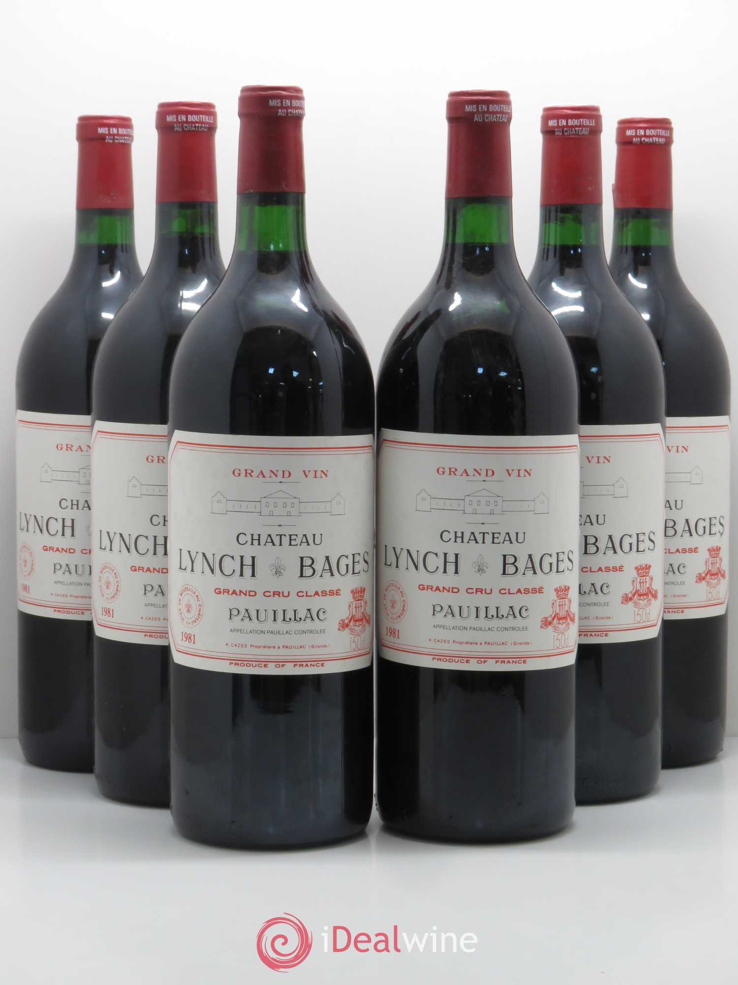 Château Lynch Bages 5ème Grand Cru Classé 1981 - Lot de 6 magnums - 0