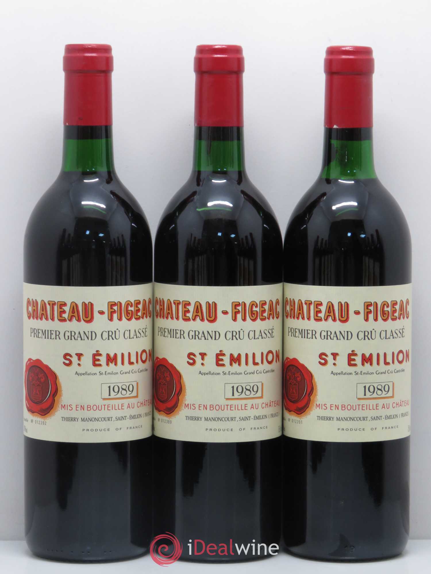 Château Figeac 1er Grand Cru Classé A 1989 - Lot de 12 bouteilles - 1