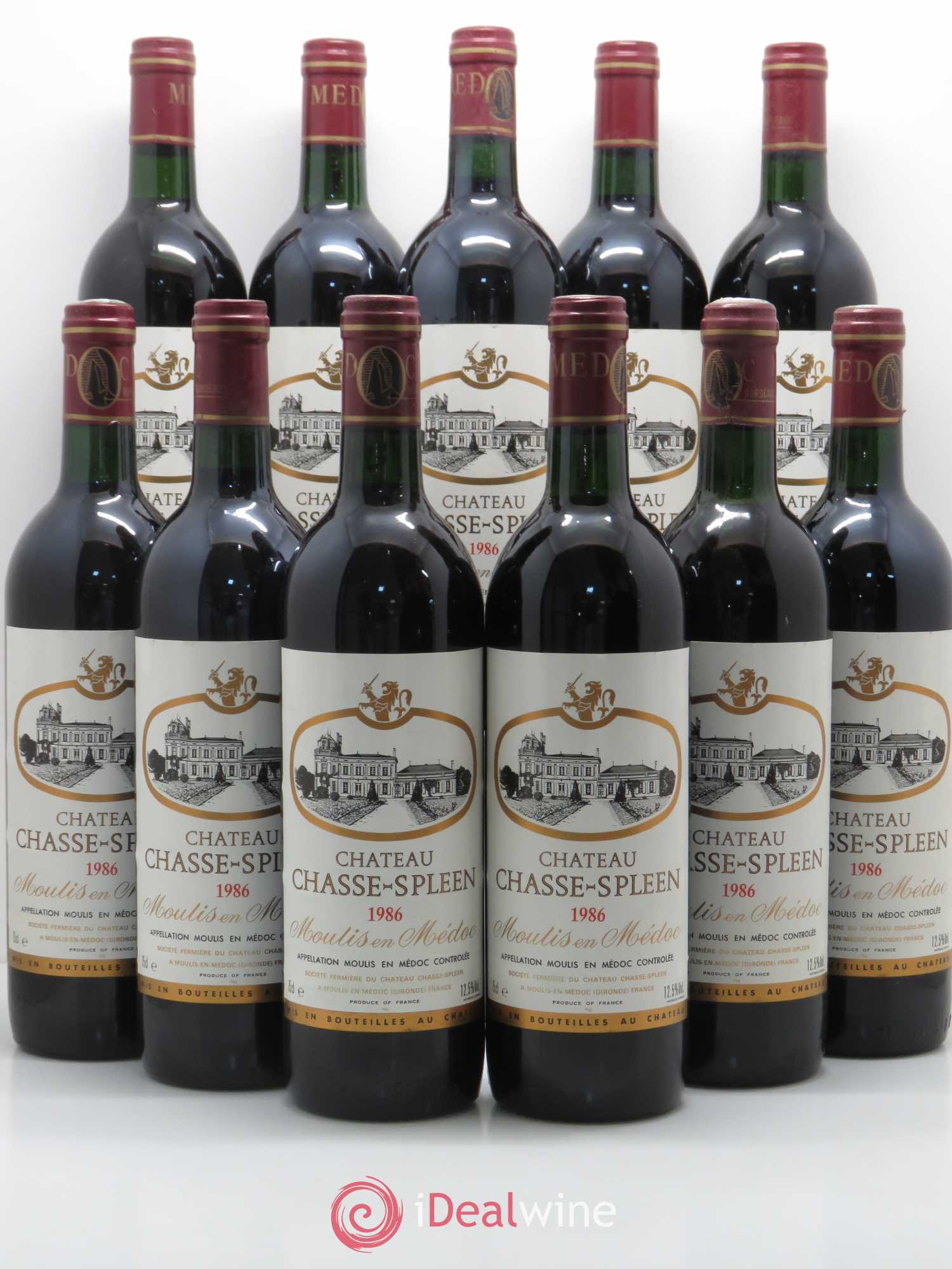 Château Chasse Spleen 1986 - Lot de 11 bouteilles - 0