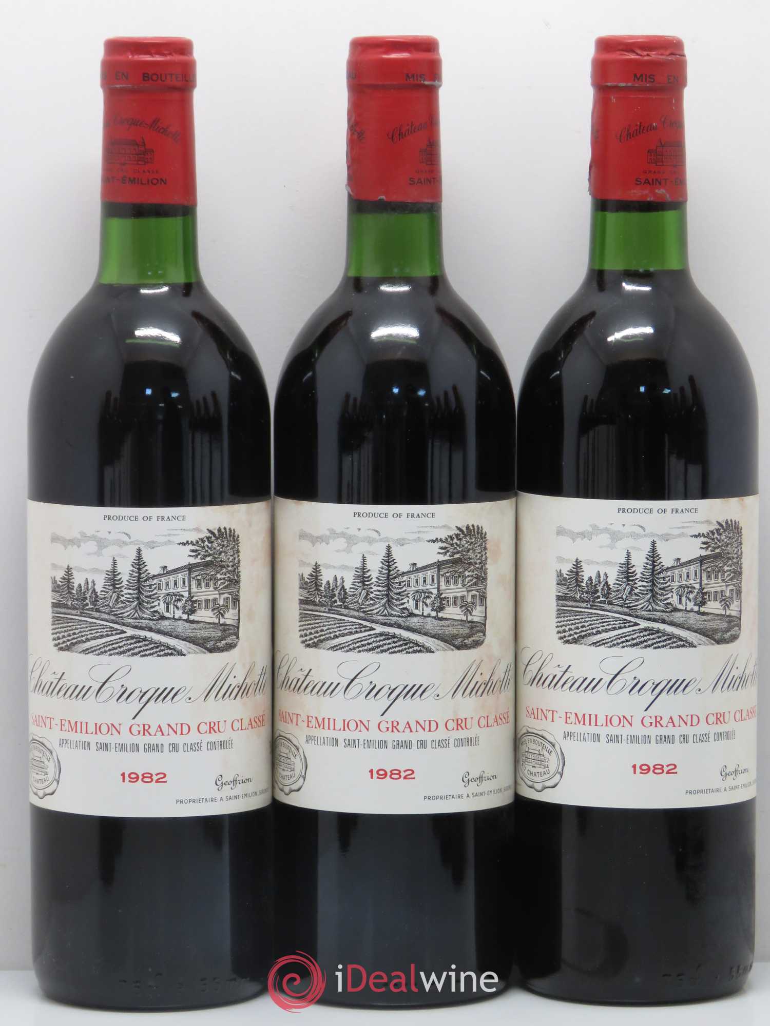 Château Croque Michotte 1982 - Lot de 12 bouteilles - 1