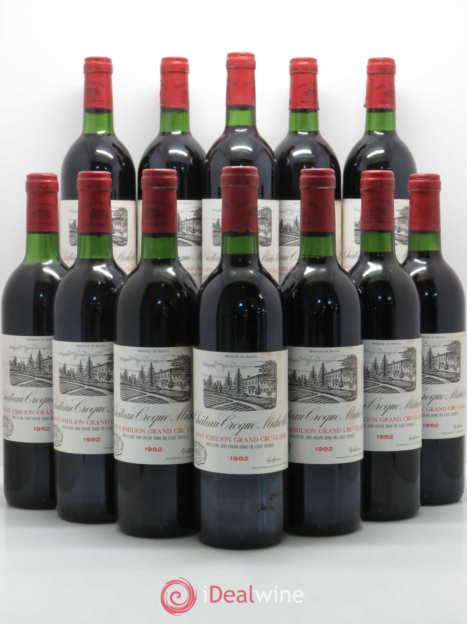 Château Croque Michotte 1982 - Lot de 12 bouteilles - 0