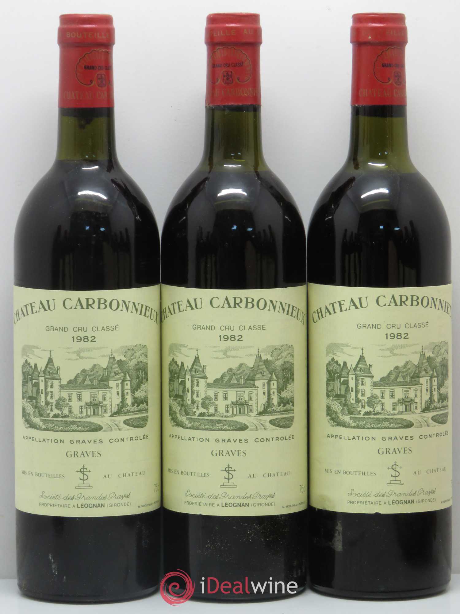 Château Carbonnieux Cru Classé de Graves 1982 - Lot de 11 bouteilles - 1