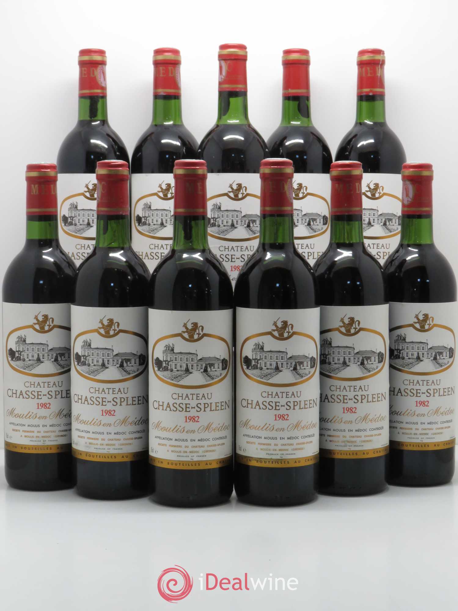 Château Chasse Spleen 1982 - Lot de 11 bouteilles - 0