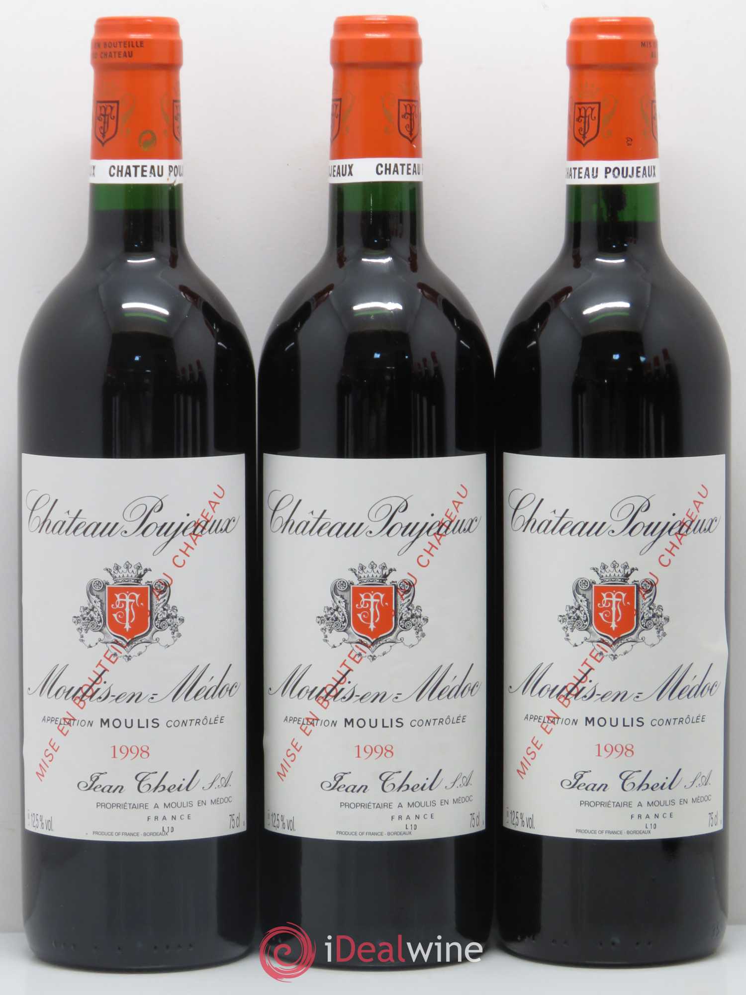 Château Poujeaux 1998 - Lot de 12 bouteilles - 2