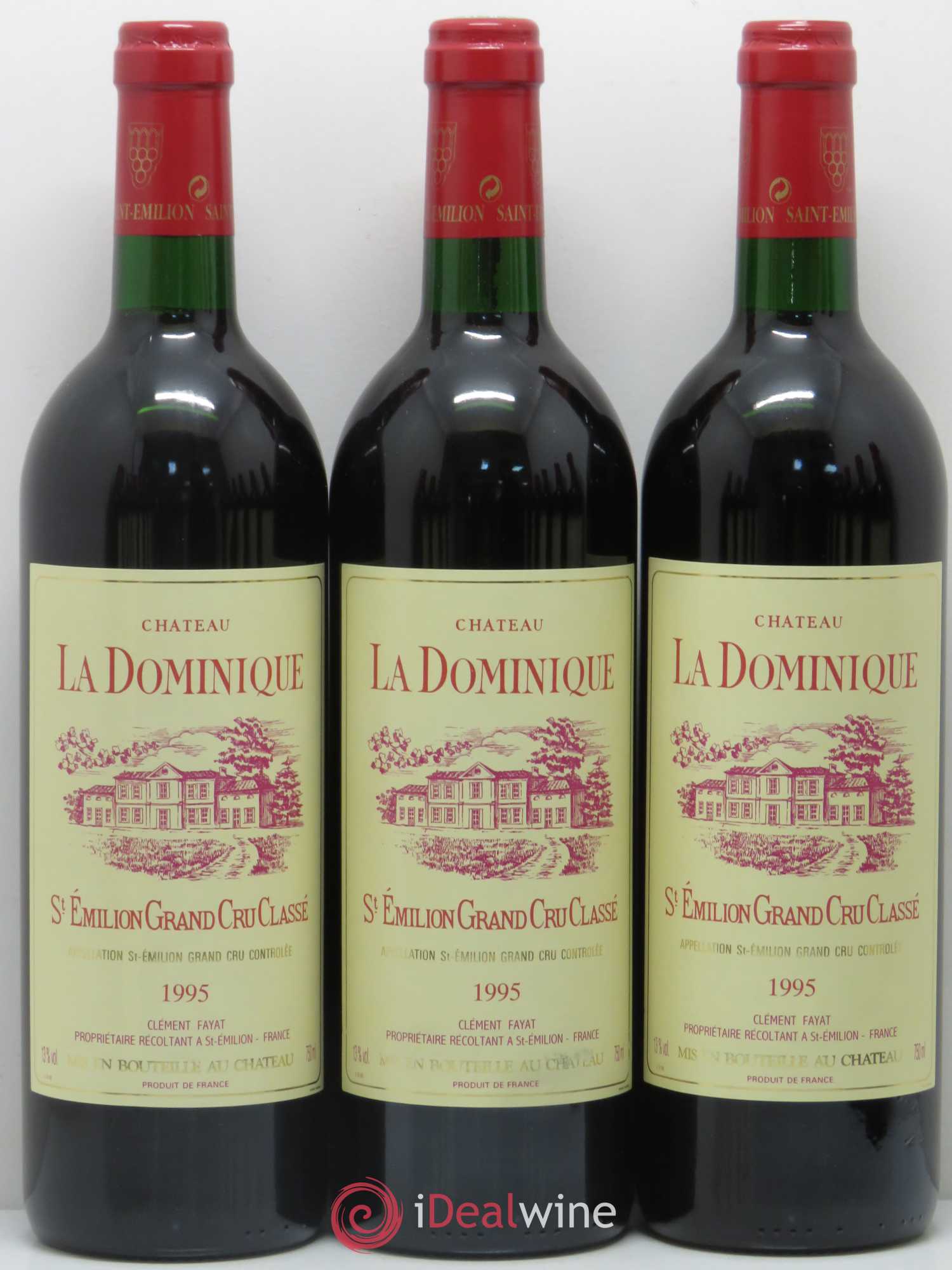 Château la Dominique Grand Cru Classé 1995 - Lot de 12 bouteilles - 1
