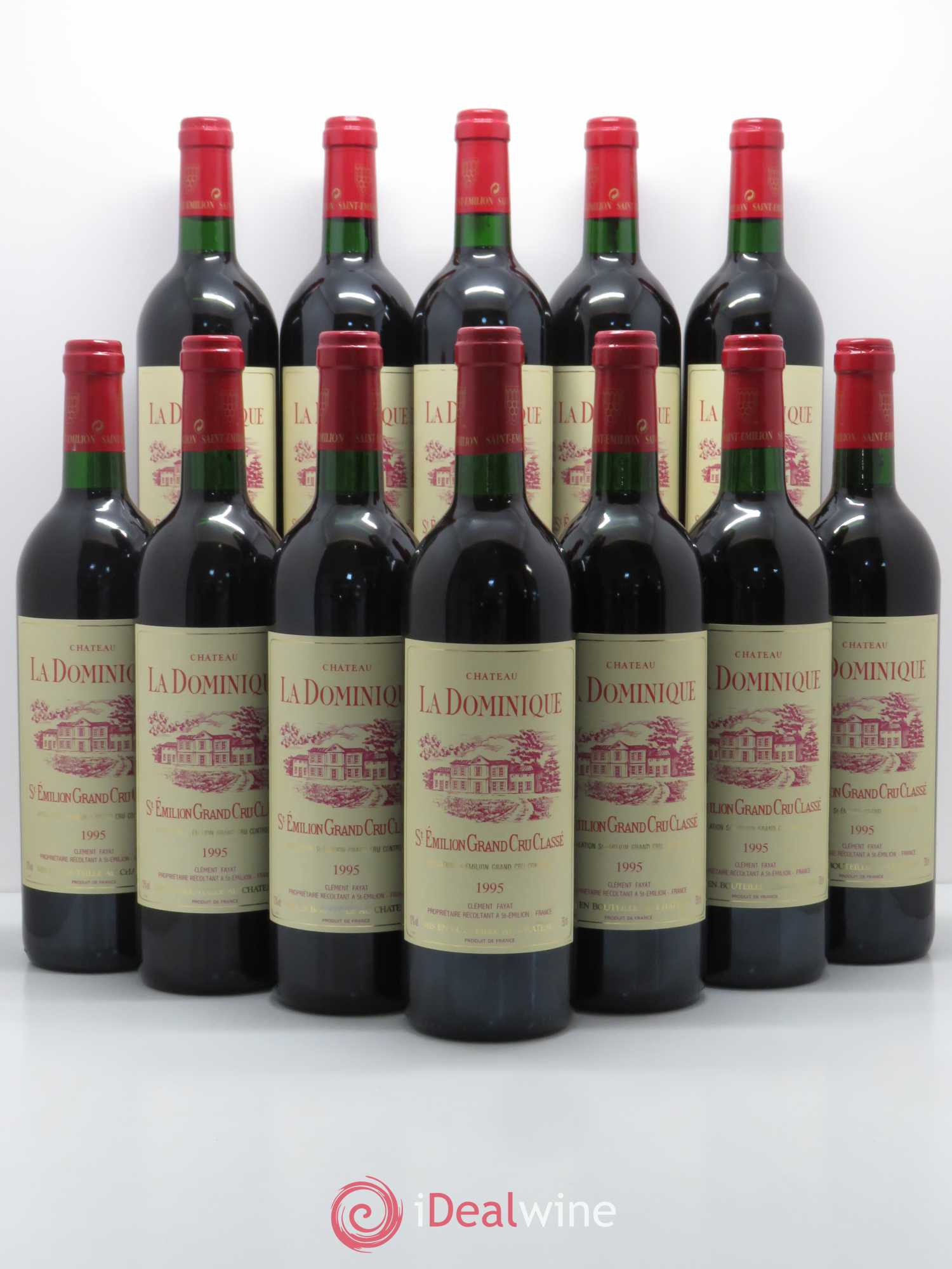 Château la Dominique Grand Cru Classé 1995 - Lot de 12 bouteilles - 0