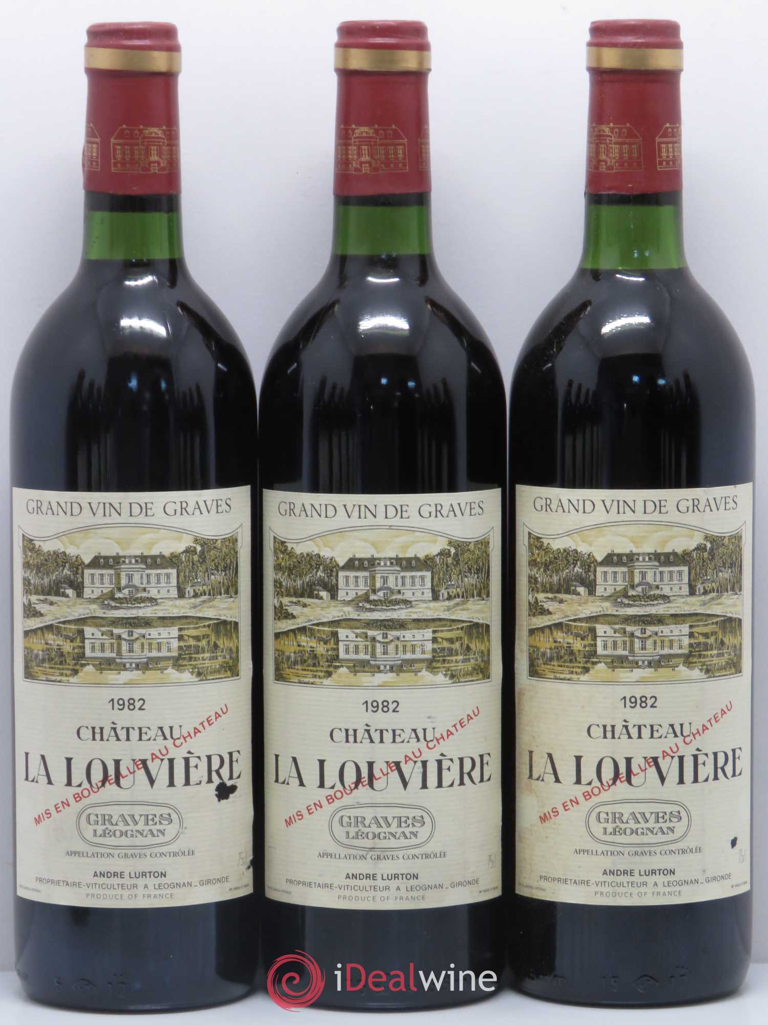 Château la Louvière 1982 - Lot de 12 bouteilles - 1