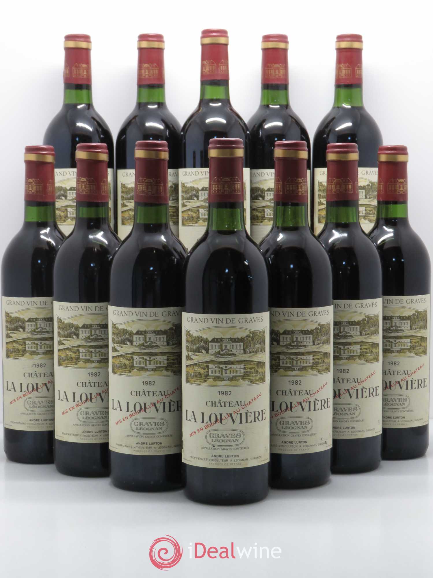 Château la Louvière 1982 - Lot de 12 bouteilles - 0