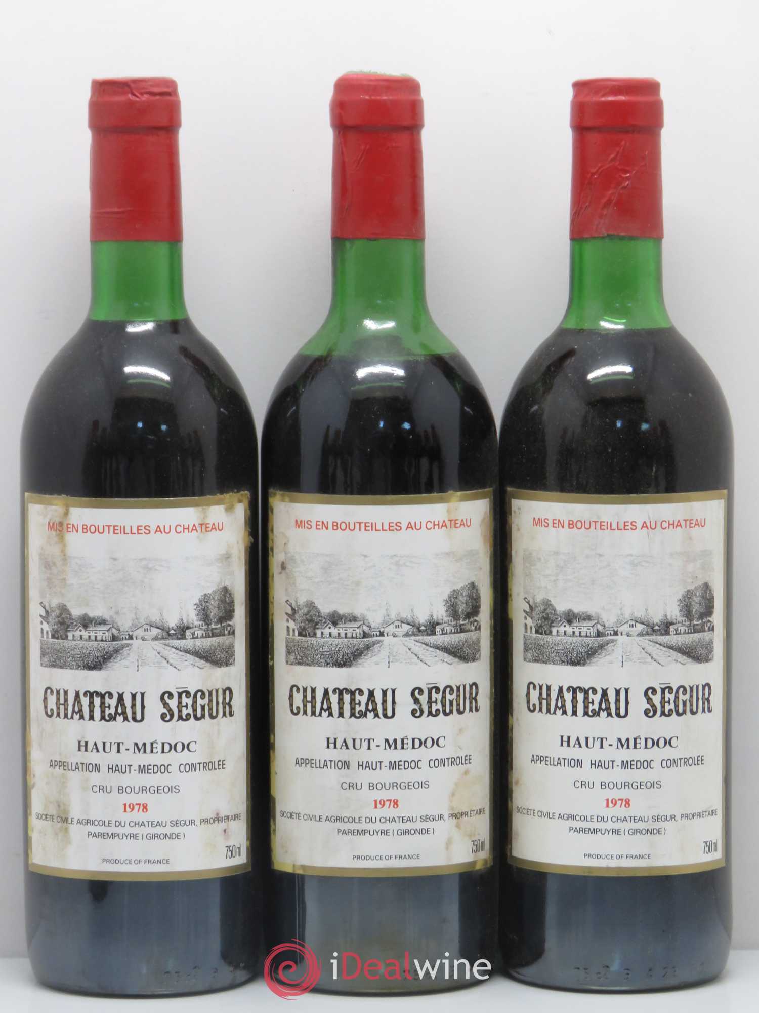 Château Ségur Cru Bourgeois (sans prix de réserve) 1978 - Lot de 12 bouteilles - 1