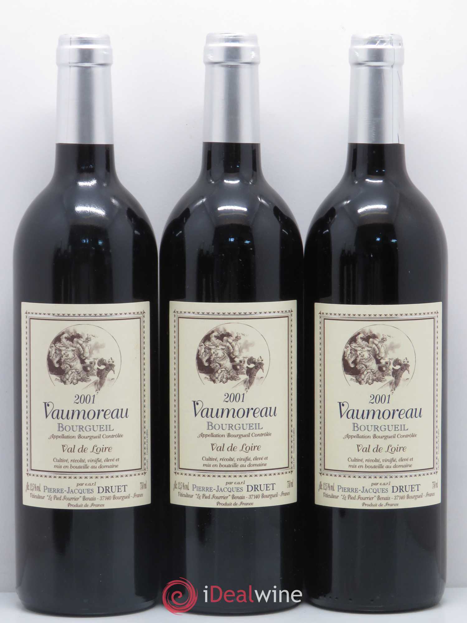 Bourgueil Vaumoreau Pierre Jacques Druet 2001 - Posten von 6 Flaschen - 1