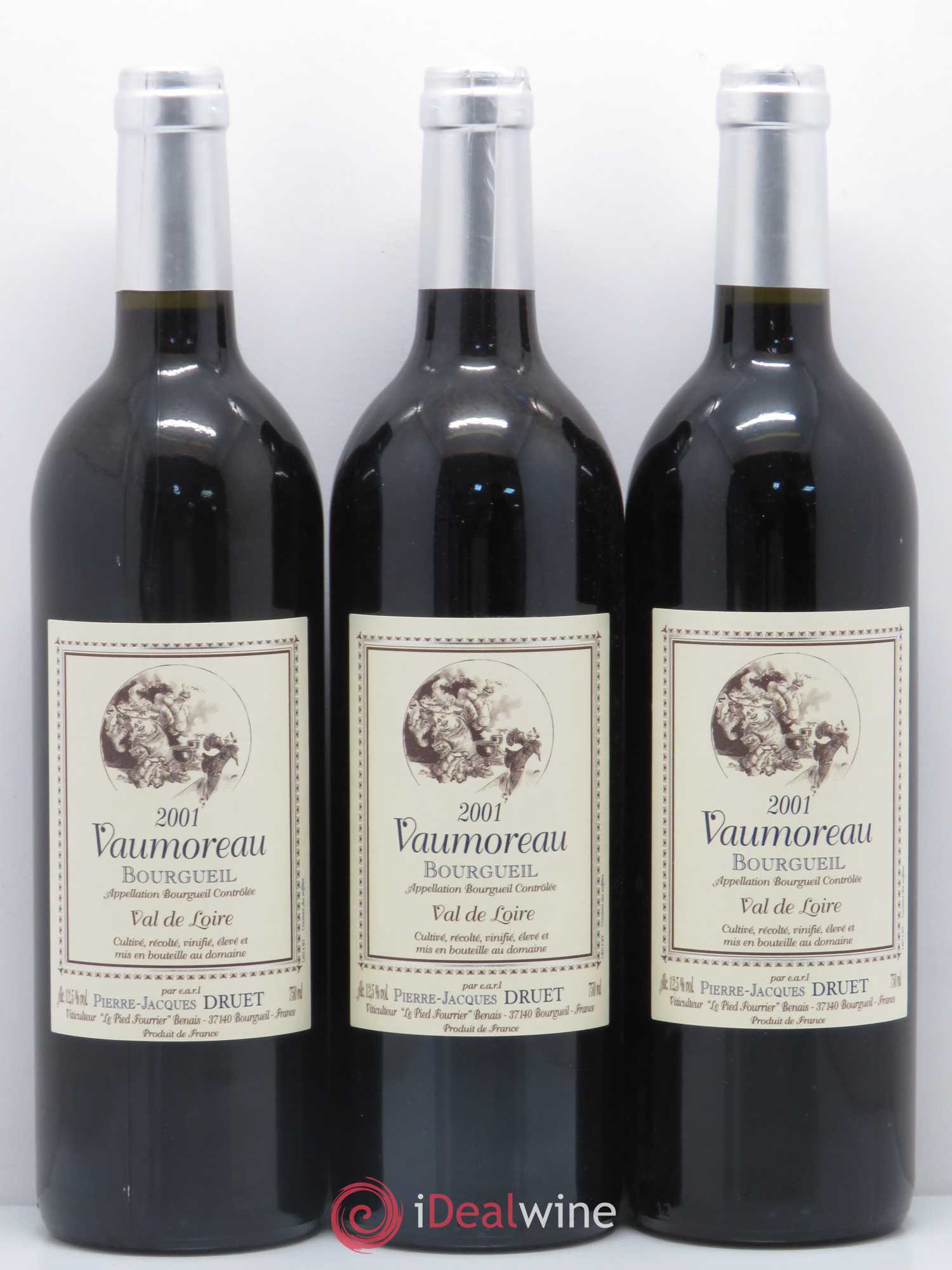 Bourgueil Vaumoreau Pierre Jacques Druet 2001 - Posten von 6 Flaschen - 2