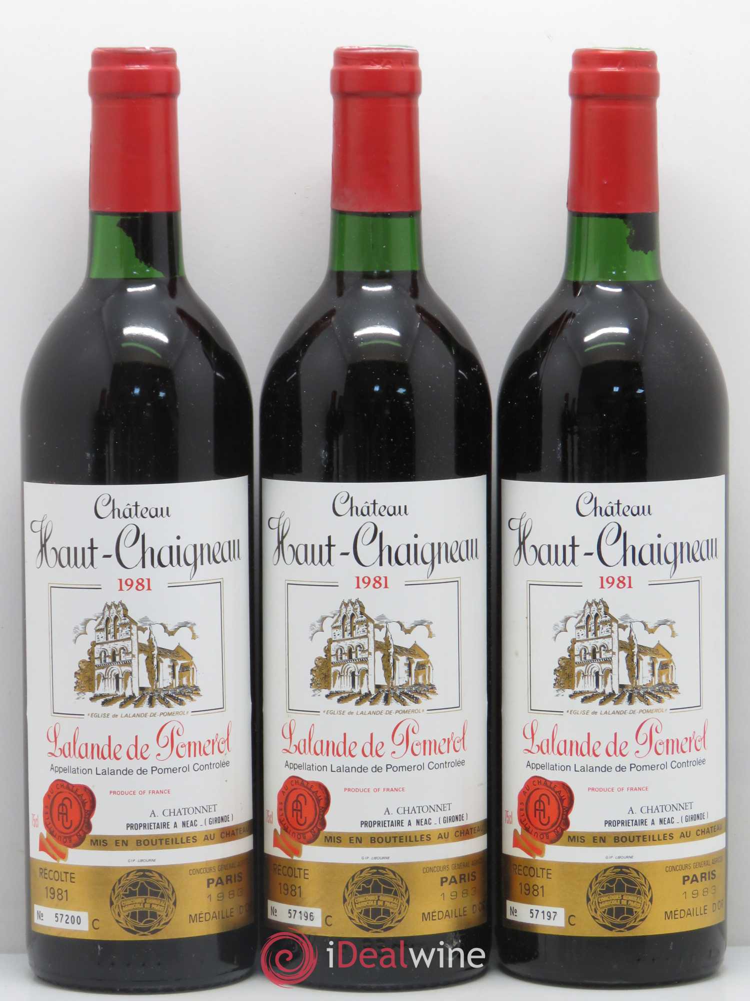 Bordeaux Lalande-de-Pomerol Château Haut Chaigneau (sans prix de réserve) 1981 - Posten von 5 Flaschen - 1