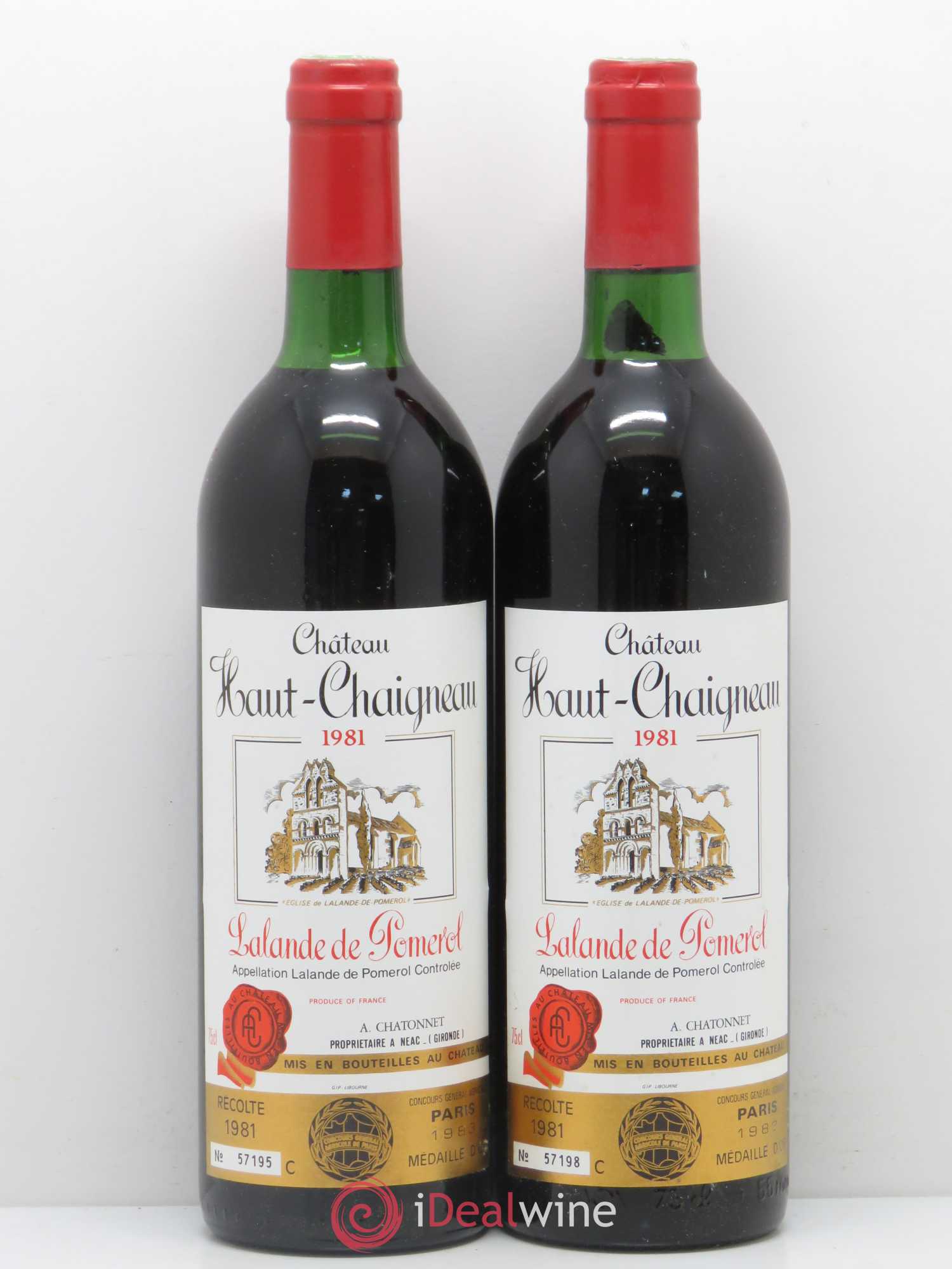 Bordeaux Lalande-de-Pomerol Château Haut Chaigneau (sans prix de réserve) 1981 - Posten von 5 Flaschen - 2