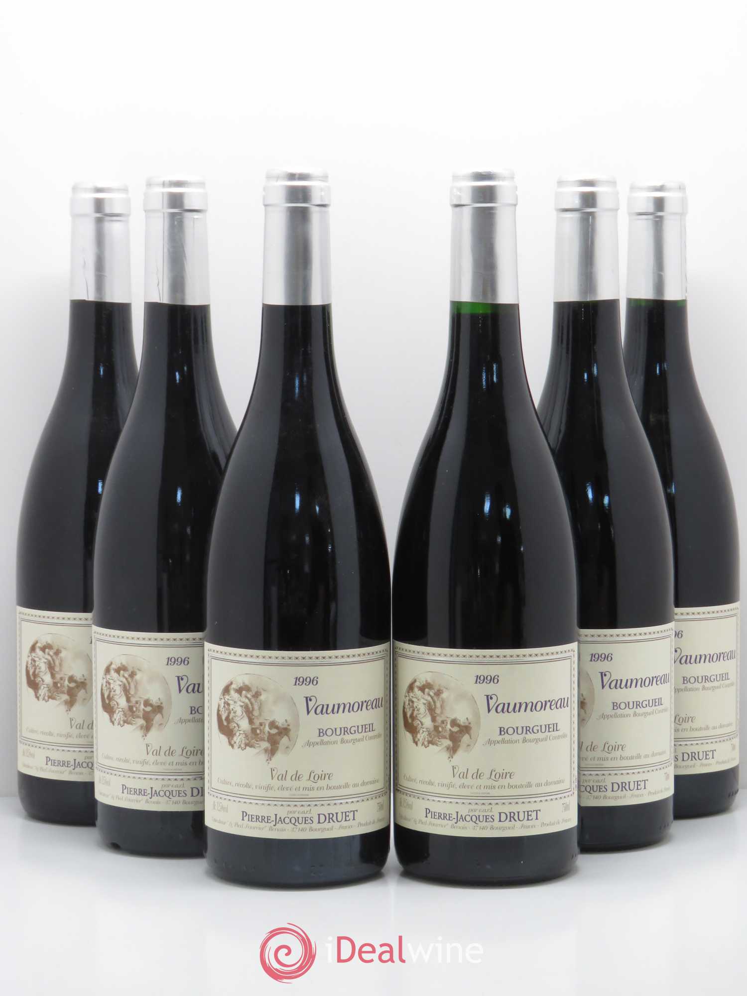 Bourgueil Vaumoreau Pierre Jacques Druet 1996 - Posten von 6 Flaschen - 0