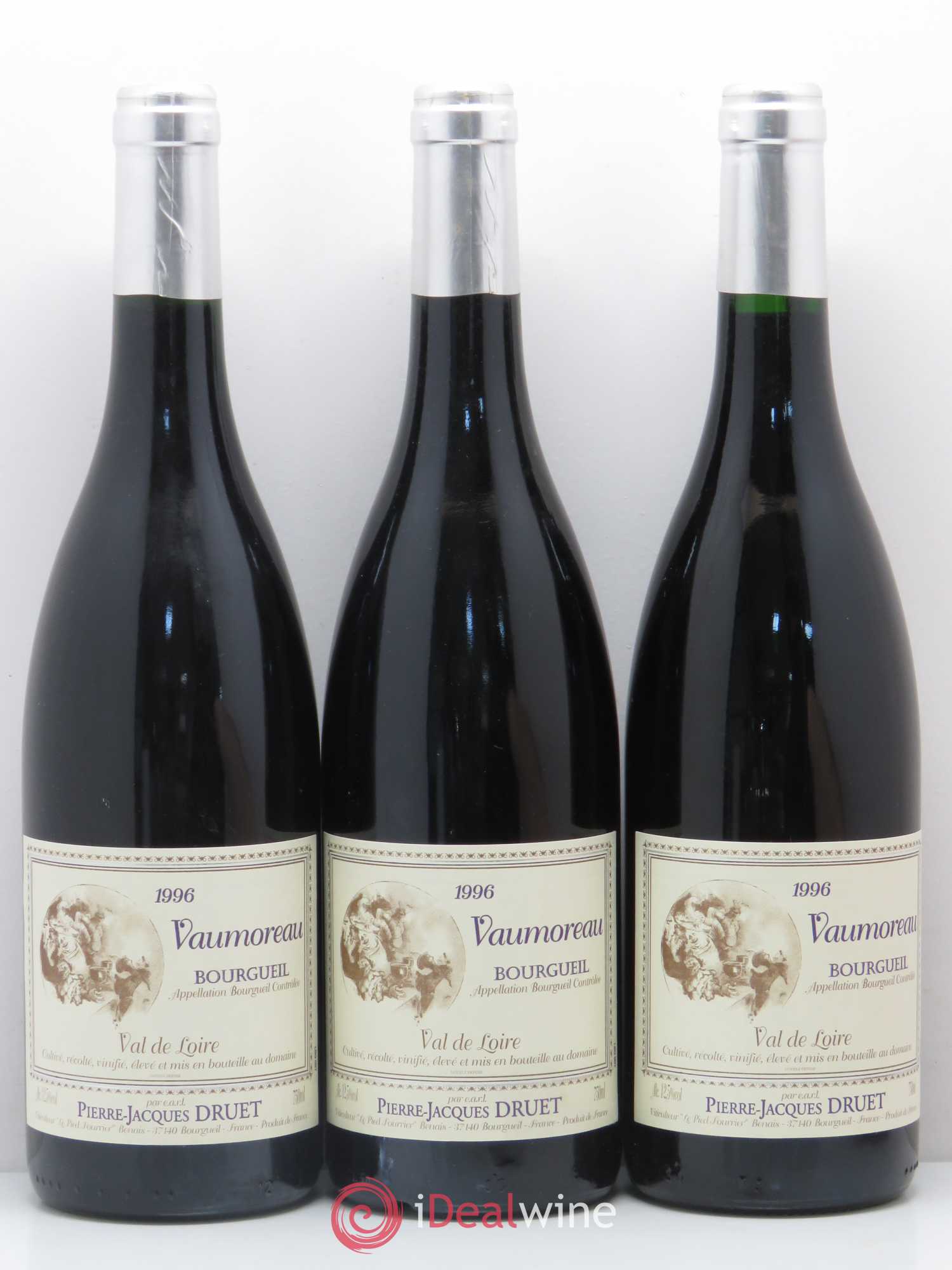 Bourgueil Vaumoreau Pierre Jacques Druet 1996 - Posten von 3 Flaschen - 0