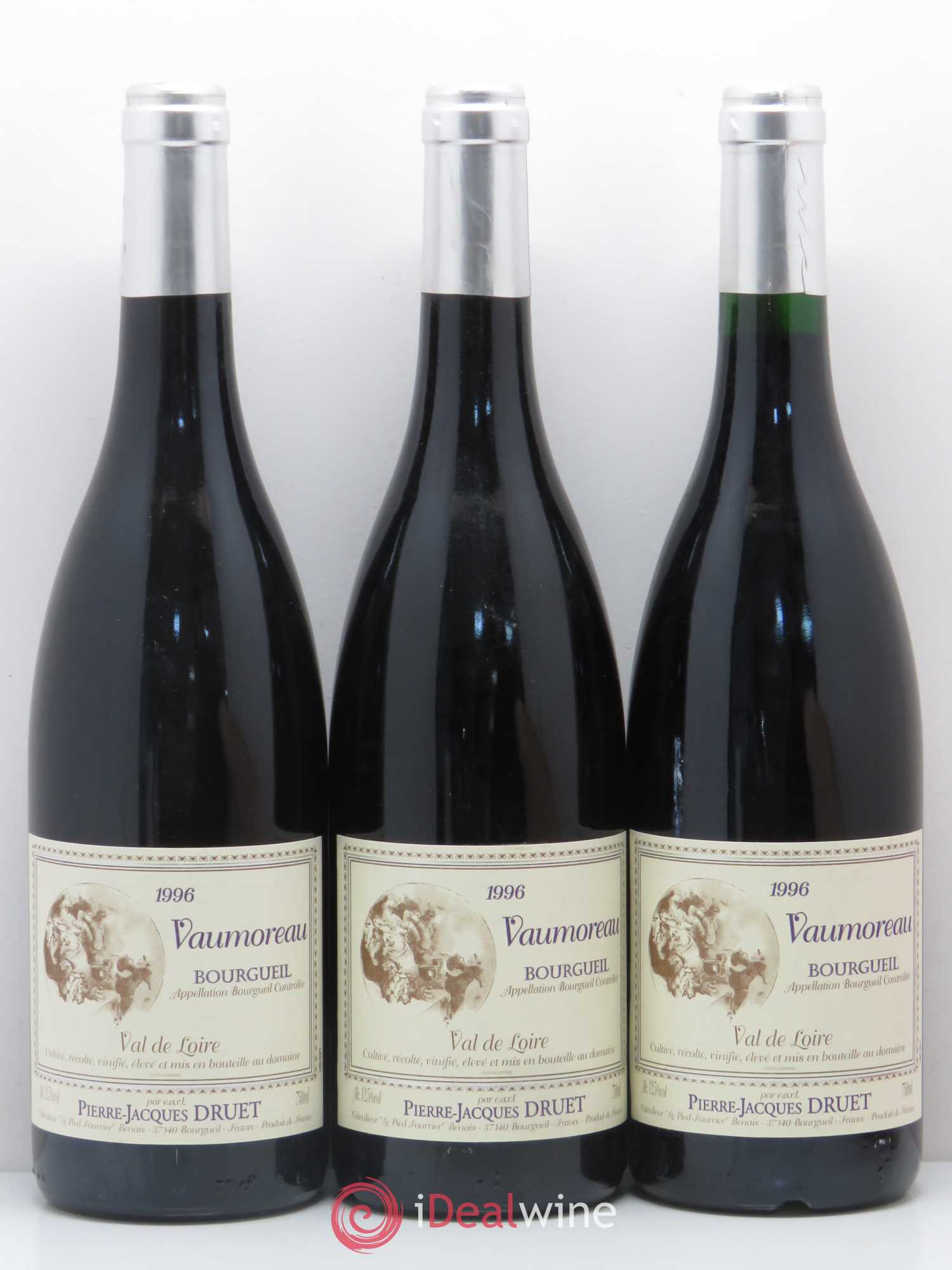 Bourgueil Vaumoreau Pierre Jacques Druet 1996 - Posten von 3 Flaschen - 0