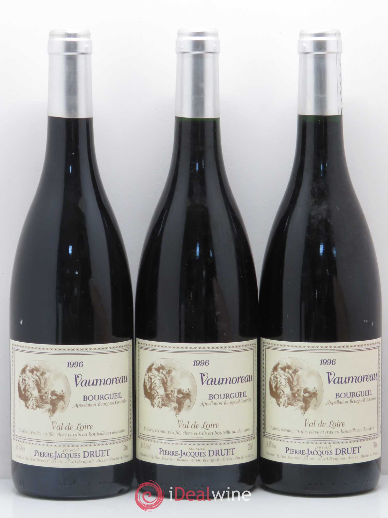 Bourgueil Vaumoreau Pierre Jacques Druet 1996 - Posten von 3 Flaschen - 0