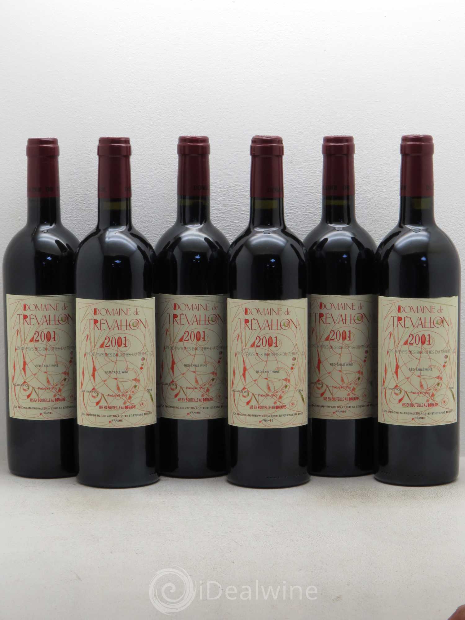 VDP Bouches du Rhône Trévallon (Domaine de) Eloi Dürrbach VDP Bouches du Rhône 2001 - Lot de 6 bouteilles - 0