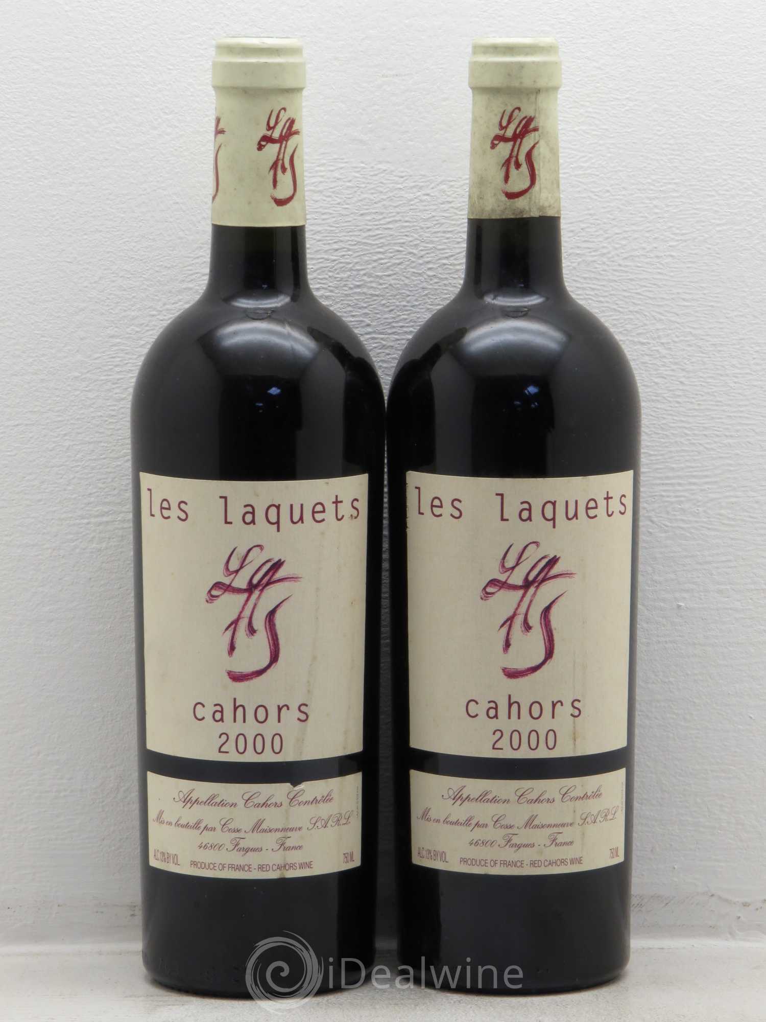 Cahors Les Laquets Cosse-Maisonneuve (Domaine) 2000 - Lot de 2 bouteilles - 0