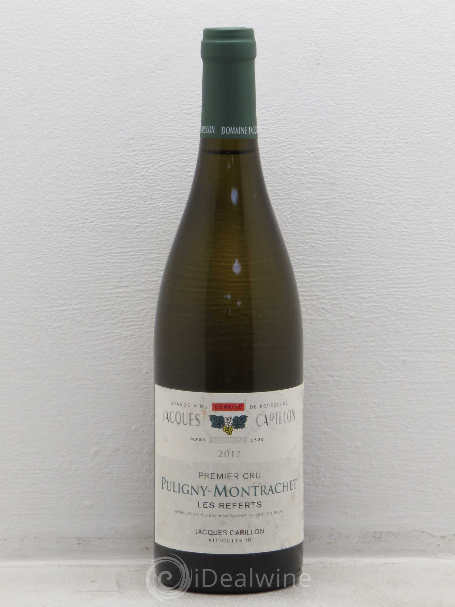Puligny-Montrachet 1er Cru Les Referts Jacques Carillon 2012 - Posten von 1 Flasche - 0