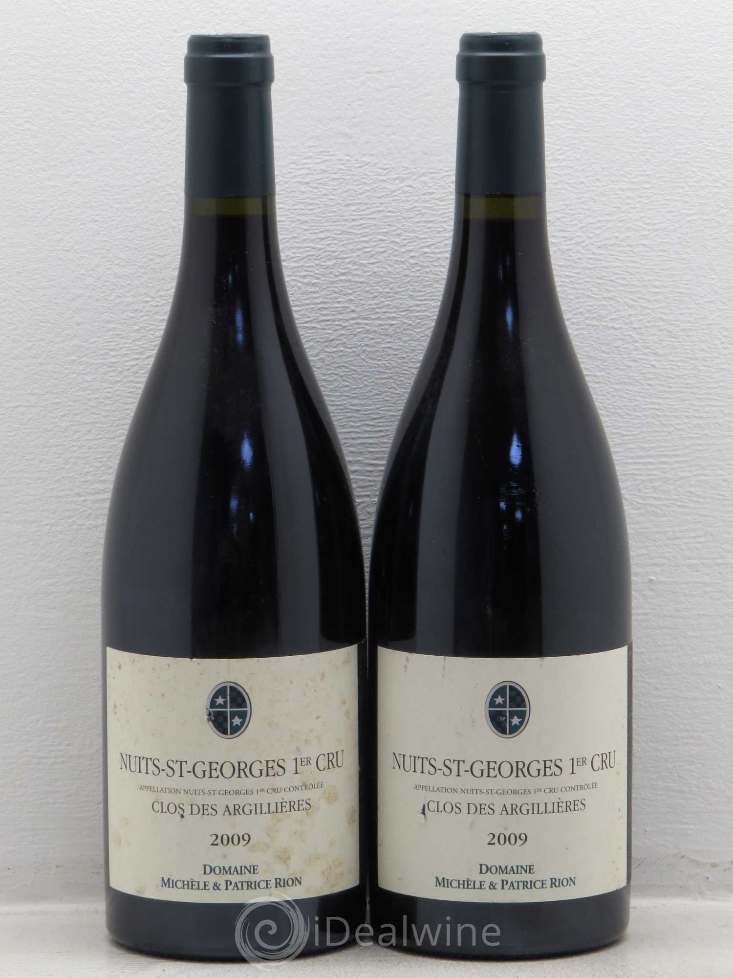 Nuits-Saint-Georges 1er Cru Clos des Argillieres Rion 2009 - Lot de 2 bouteilles - 0