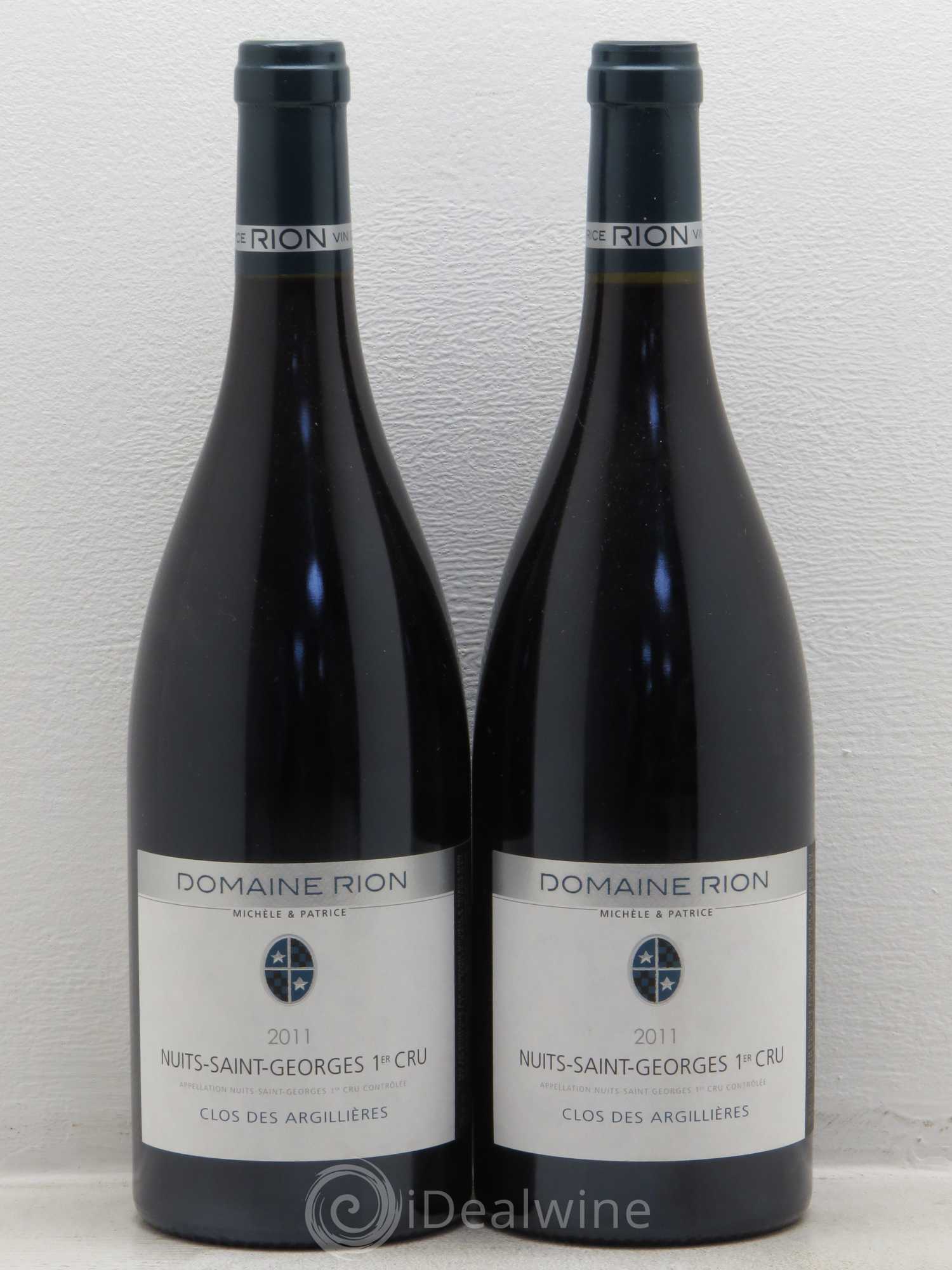 Nuits-Saint-Georges 1er Cru Clos des Argillieres Rion 2011 - Lot de 2 bouteilles - 0