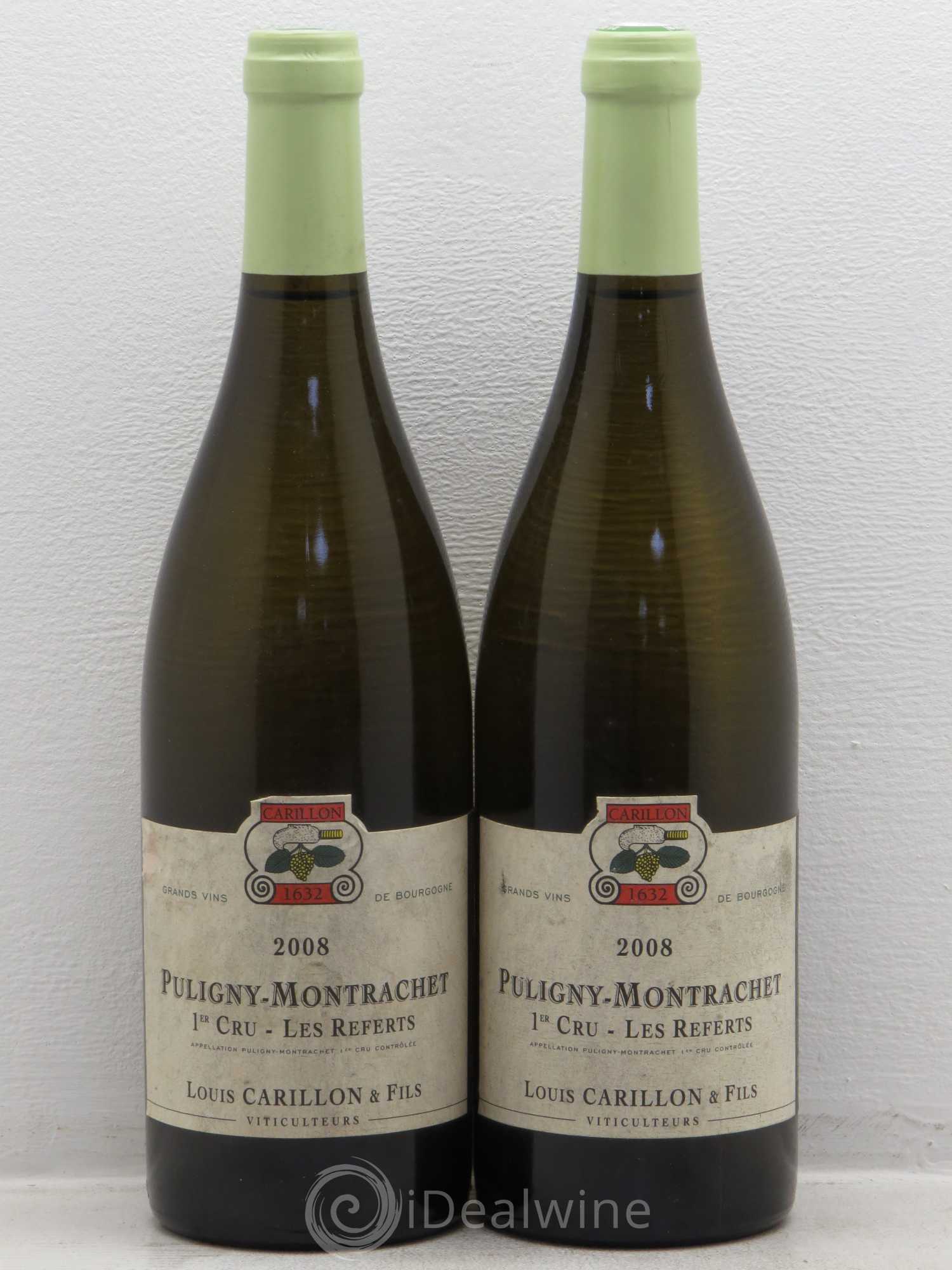Puligny-Montrachet 1er Cru Les Referts Louis Carillon 2008 - Posten von 2 Flaschen - 0