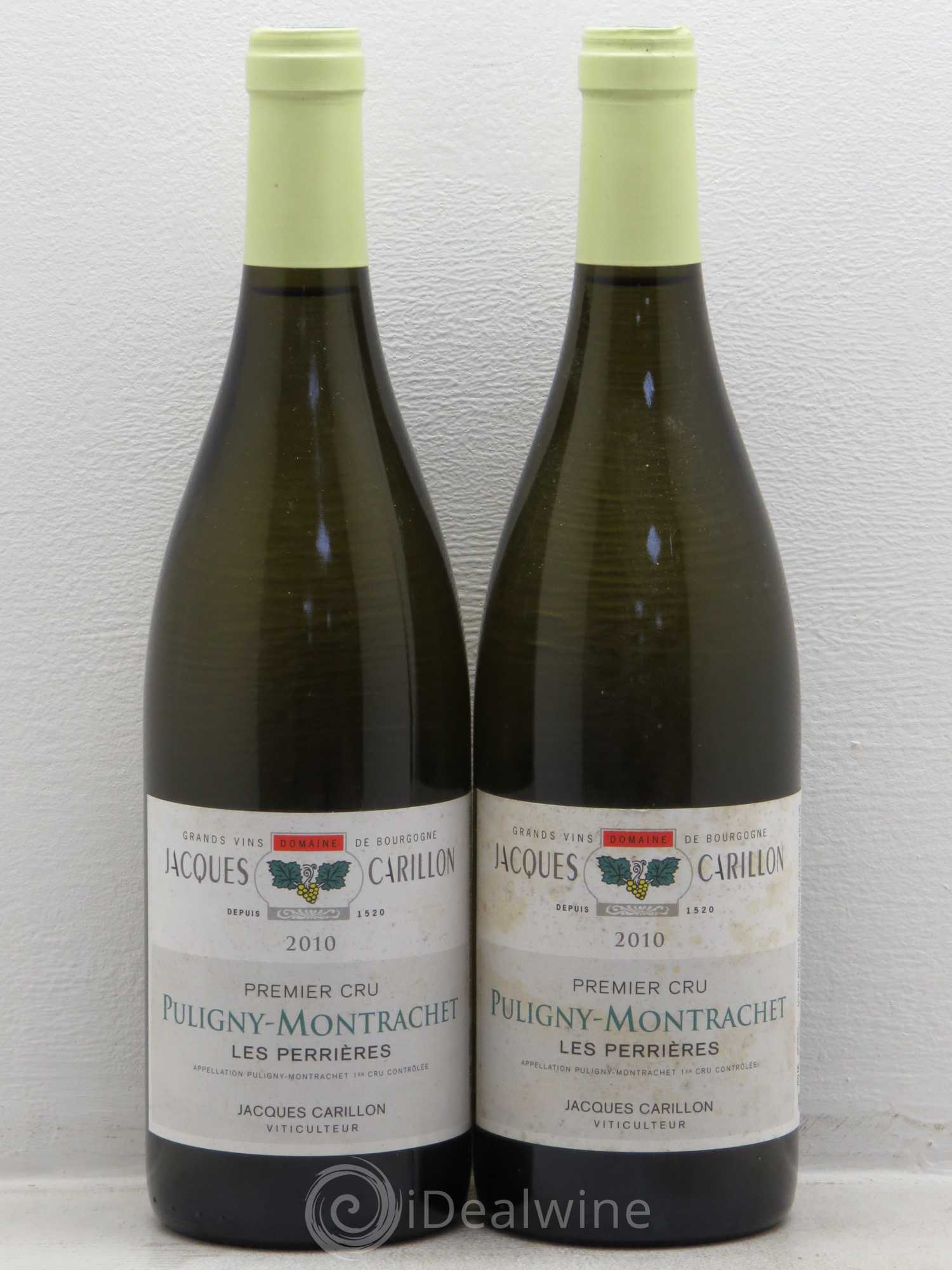 Puligny-Montrachet 1er Cru Les Perrieres Jacques Carillon 2010 - Posten von 2 Flaschen - 0