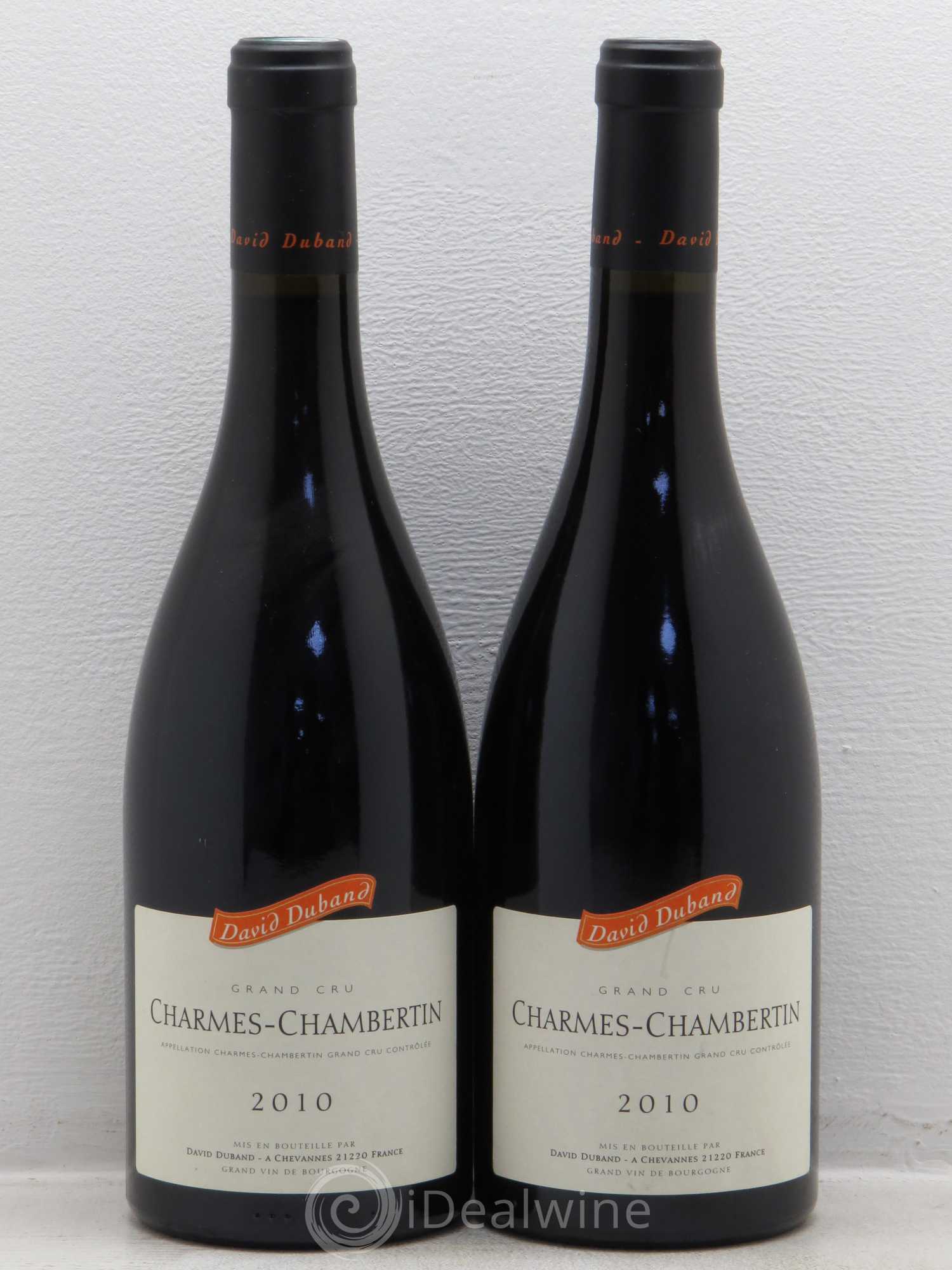 Charmes-Chambertin Grand Cru David Duband (Domaine) 2010 - Lot de 2 bouteilles - 0