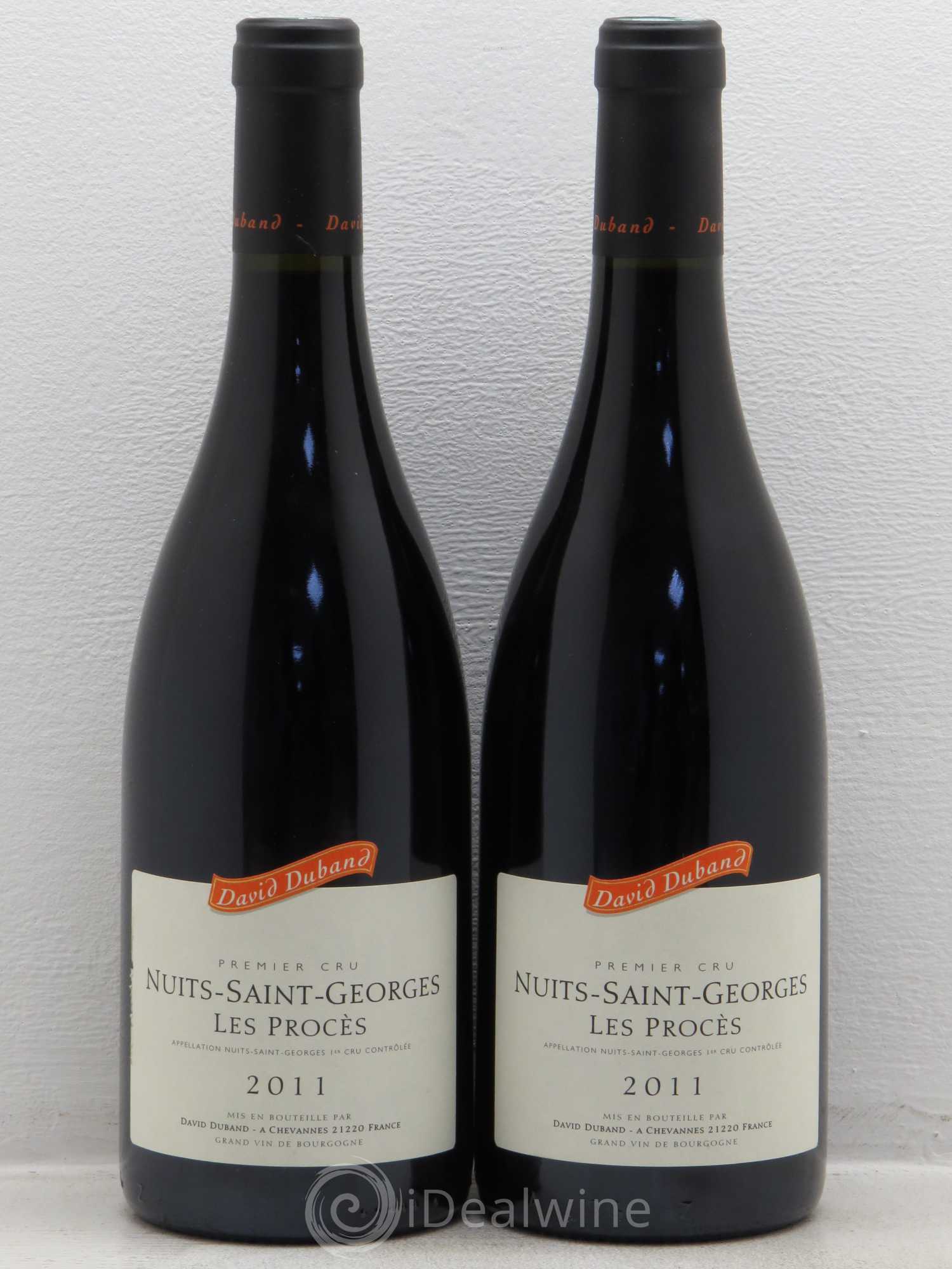 Nuits-Saint-Georges 1er Cru Les Procès David Duband (Domaine) 2011 - Lot de 2 bouteilles - 0