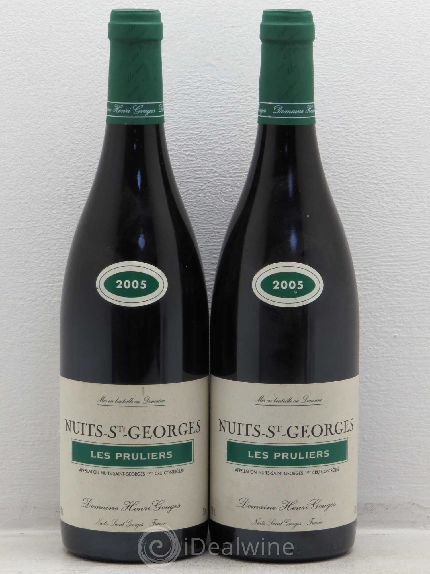 Nuits-Saint-Georges 1er Cru Les Pruliers Henri Gouges 2005 - Lot de 2 bouteilles - 0
