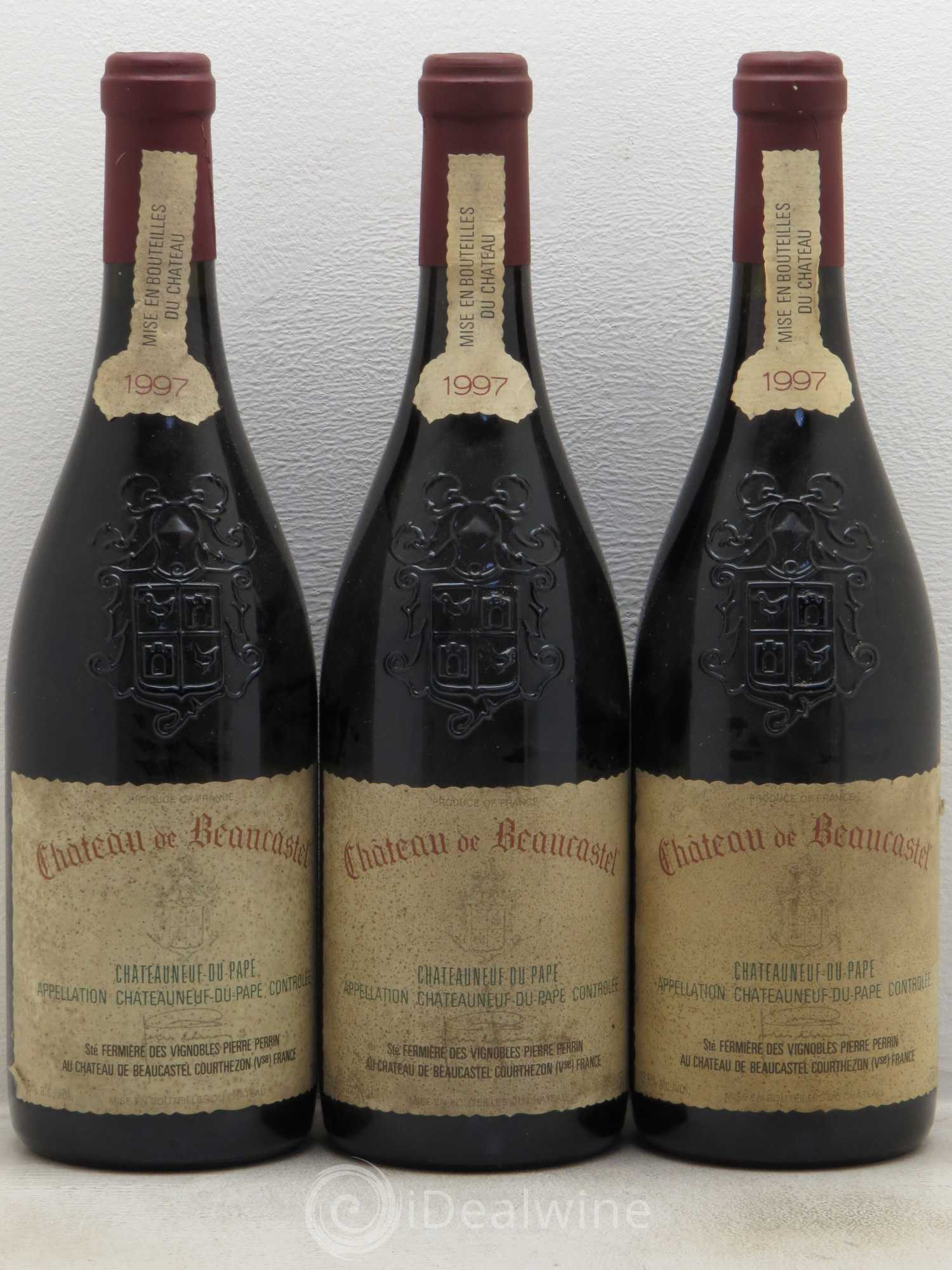 Châteauneuf-du-Pape Château de Beaucastel Famille Perrin 1997 - Lot de 3 bouteilles - 0