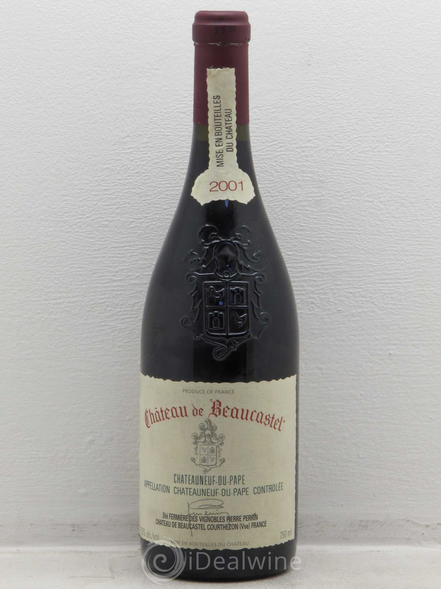Châteauneuf-du-Pape Château de Beaucastel Famille Perrin 2001 - Lot de 1 bouteille - 0
