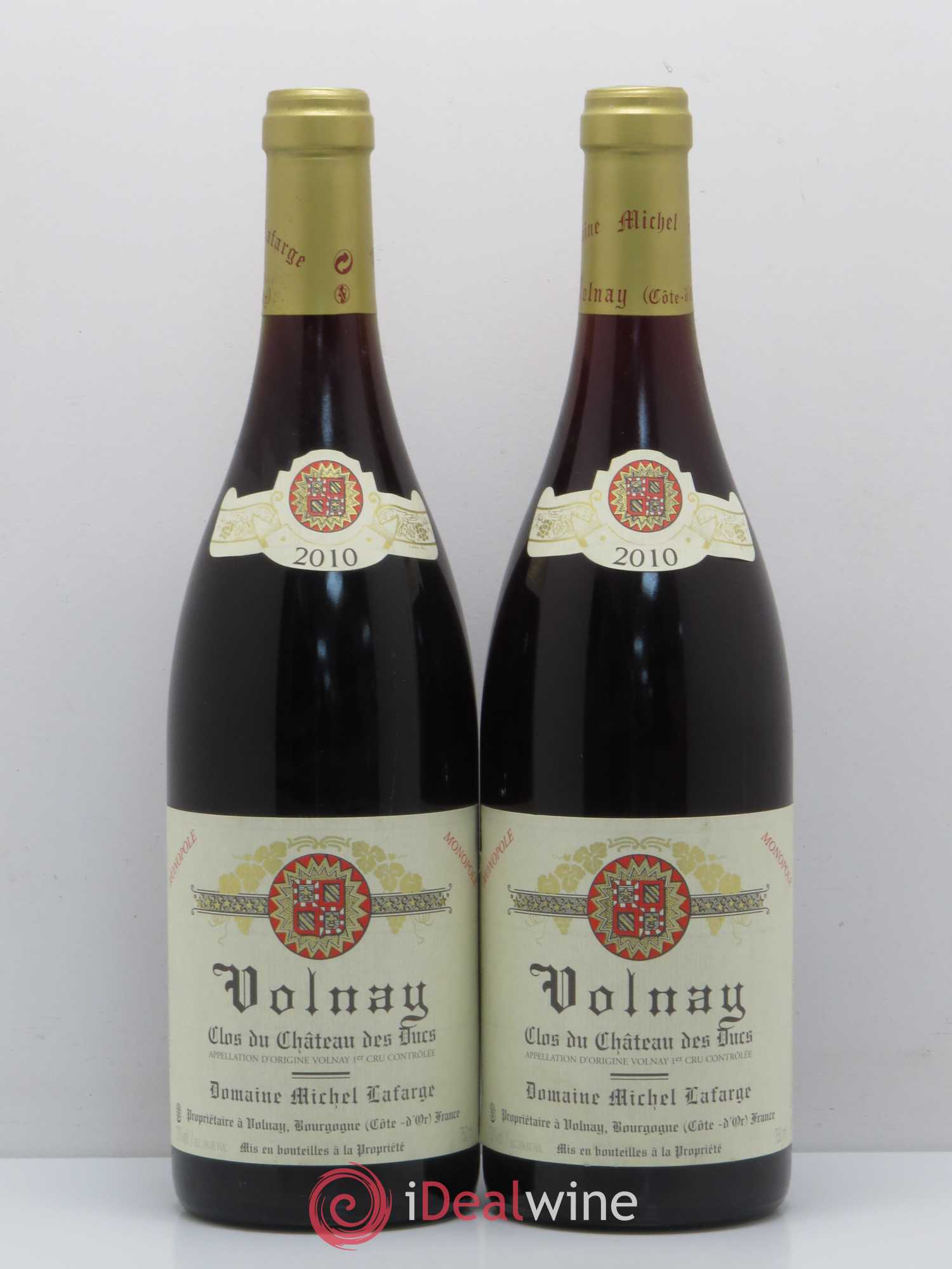 Volnay 1er Cru Clos du Château des Ducs Lafarge (Domaine) 2010 - Lot de 2 bouteilles - 0
