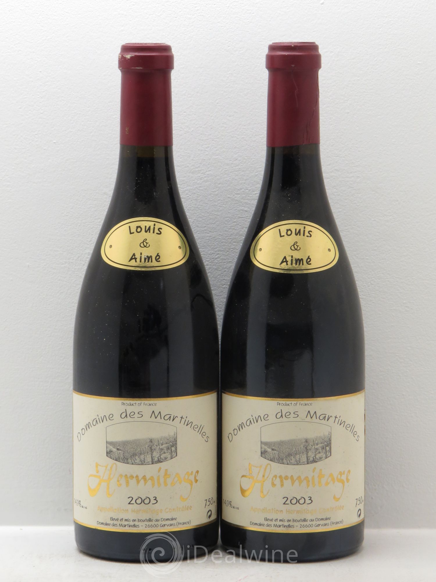 Hermitage Domaine des Martinelles 2003 - Posten von 2 Flaschen - 0